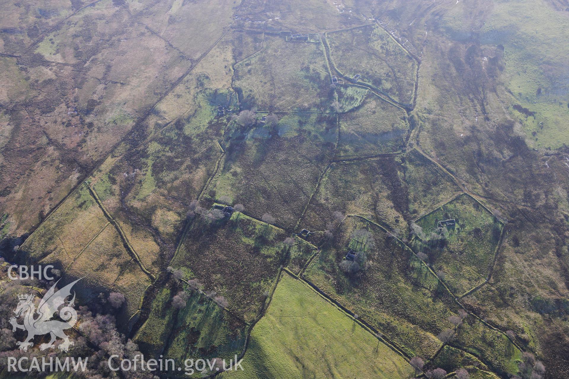 RCAHMW colour oblique photograph of Bryngwyn Bach. Taken by Toby Driver on 07/02/2012.