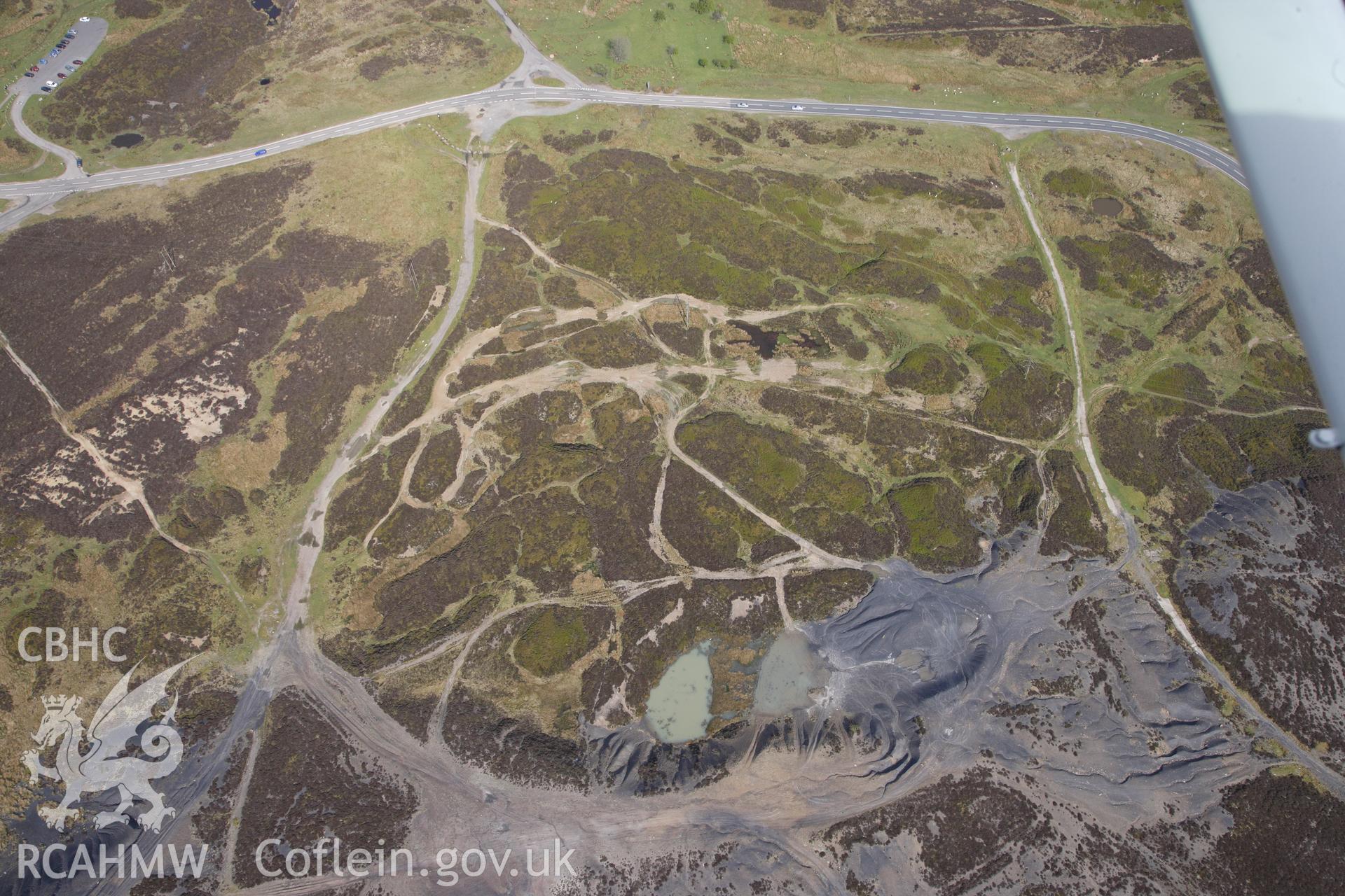 RCAHMW colour oblique photograph of Coal and Iron Ore workings west of Abergavenny Road. Taken by Toby Driver on 22/05/2012.