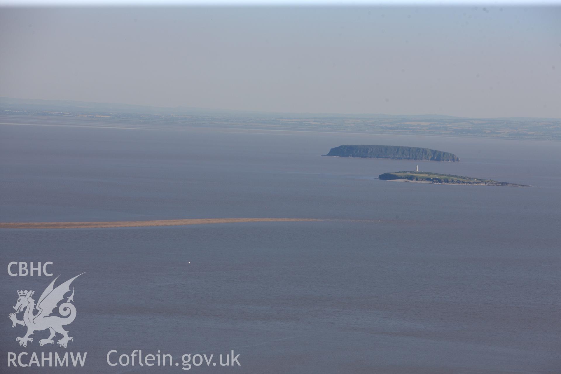 RCAHMW colour oblique photograph of Flat Holm Island, view from north-east. Taken by Toby Driver on 24/07/2012.