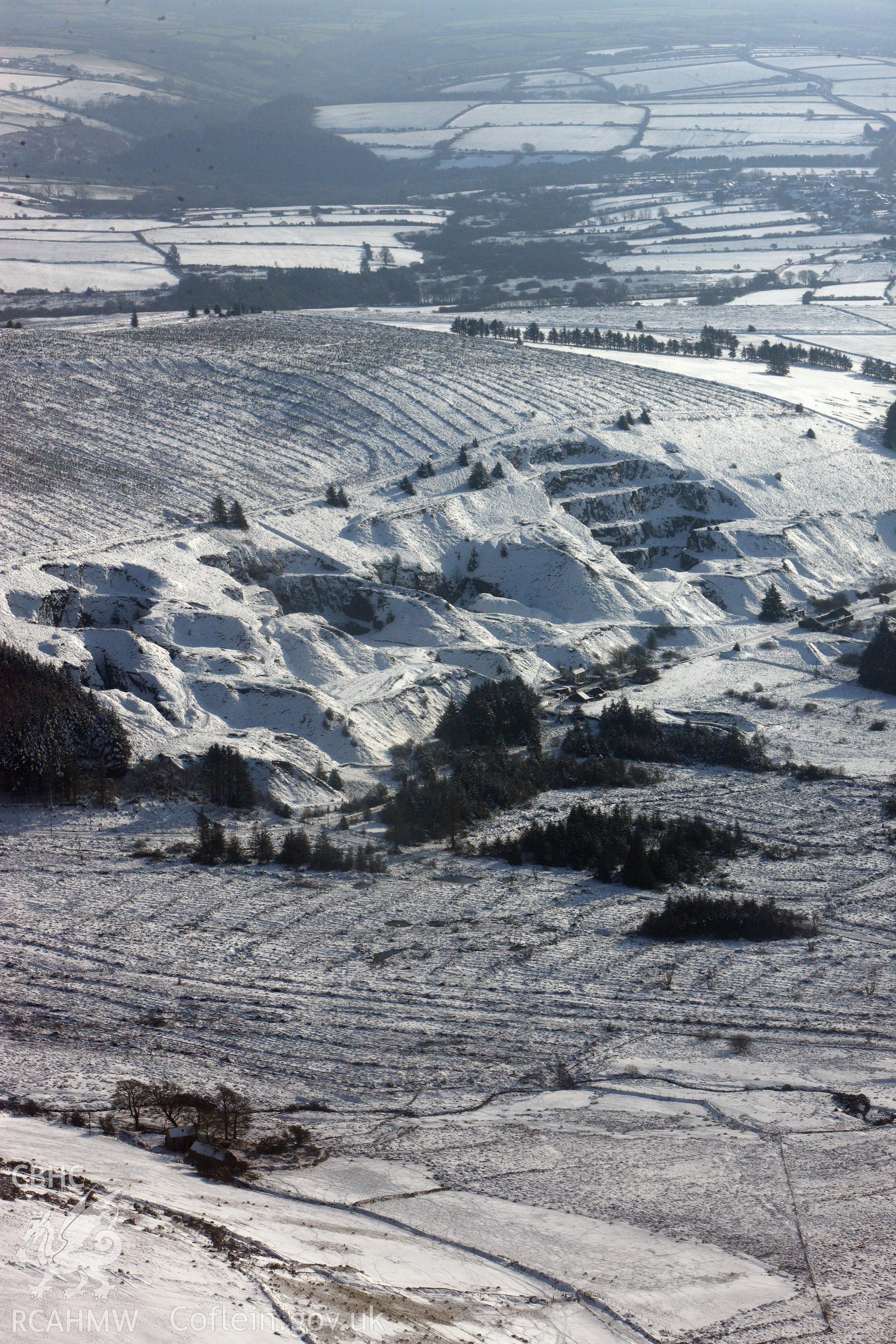 RCAHMW colour oblique photograph of Rosebush Quarry. Taken by Toby Driver on 02/02/2012.