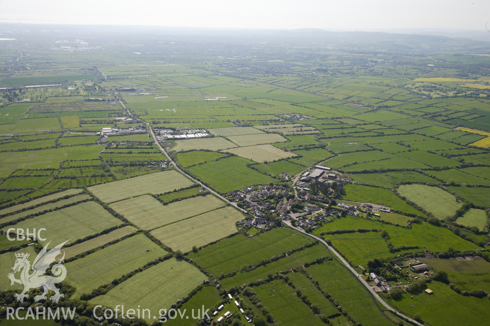 RCAHMW colour oblique photograph of St Bride's Wentloodge. Taken by Toby Driver on 22/05/2012.