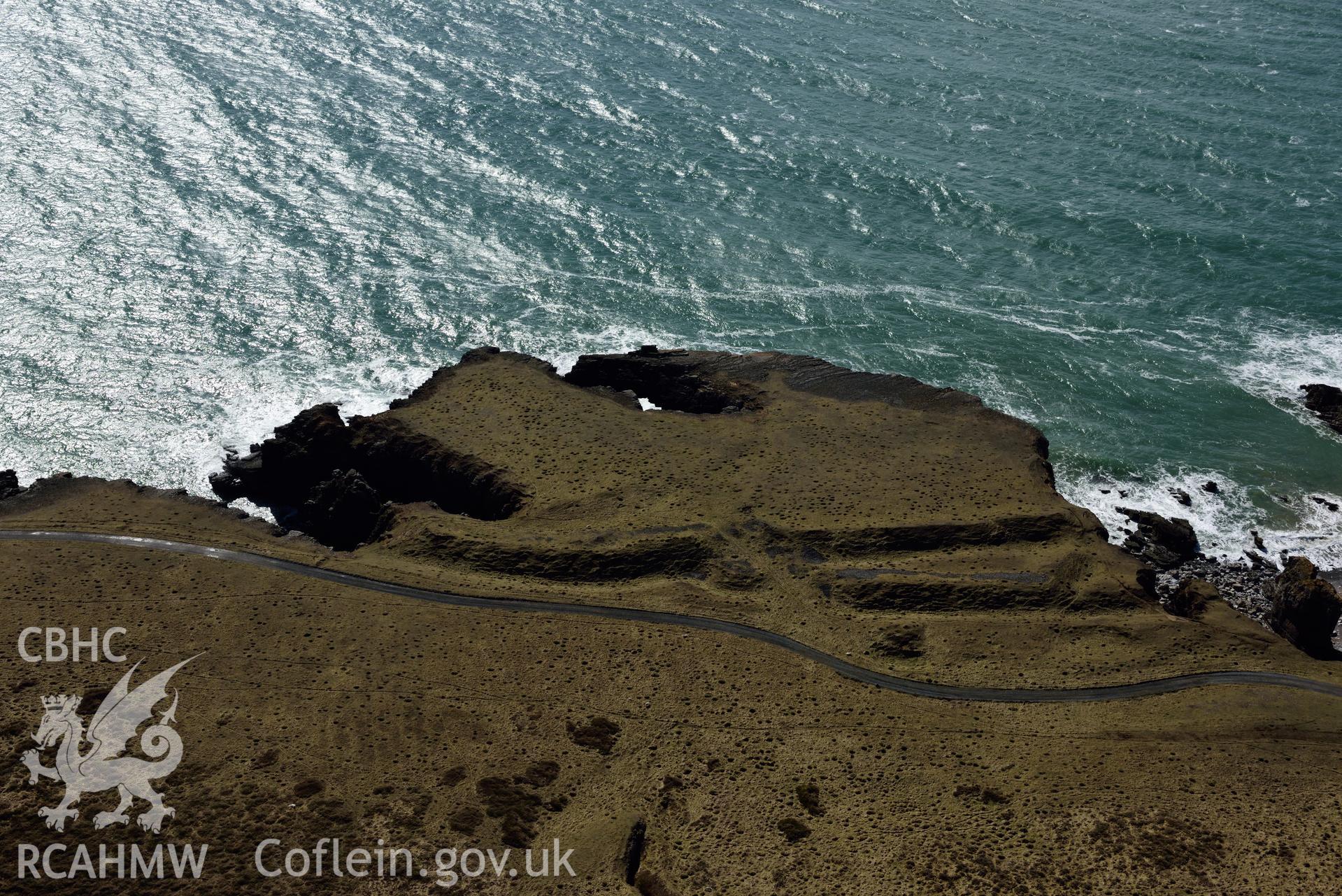 Linney Head Camp, detailed baseline aerial survey for the CHERISH Project. ? Crown: CHERISH PROJECT 2018. Produced with EU funds through the Ireland Wales Co-operation Programme 2014-2020. All material made freely available through the Open Government Licence.