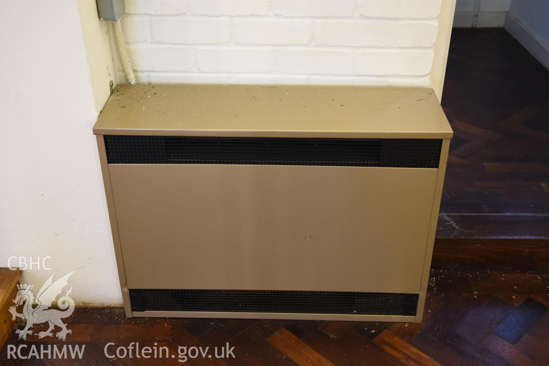 The Resurrection of Our Saviour Catholic Church, radiator. Photographed by Sue Fielding on 11th January 2019.