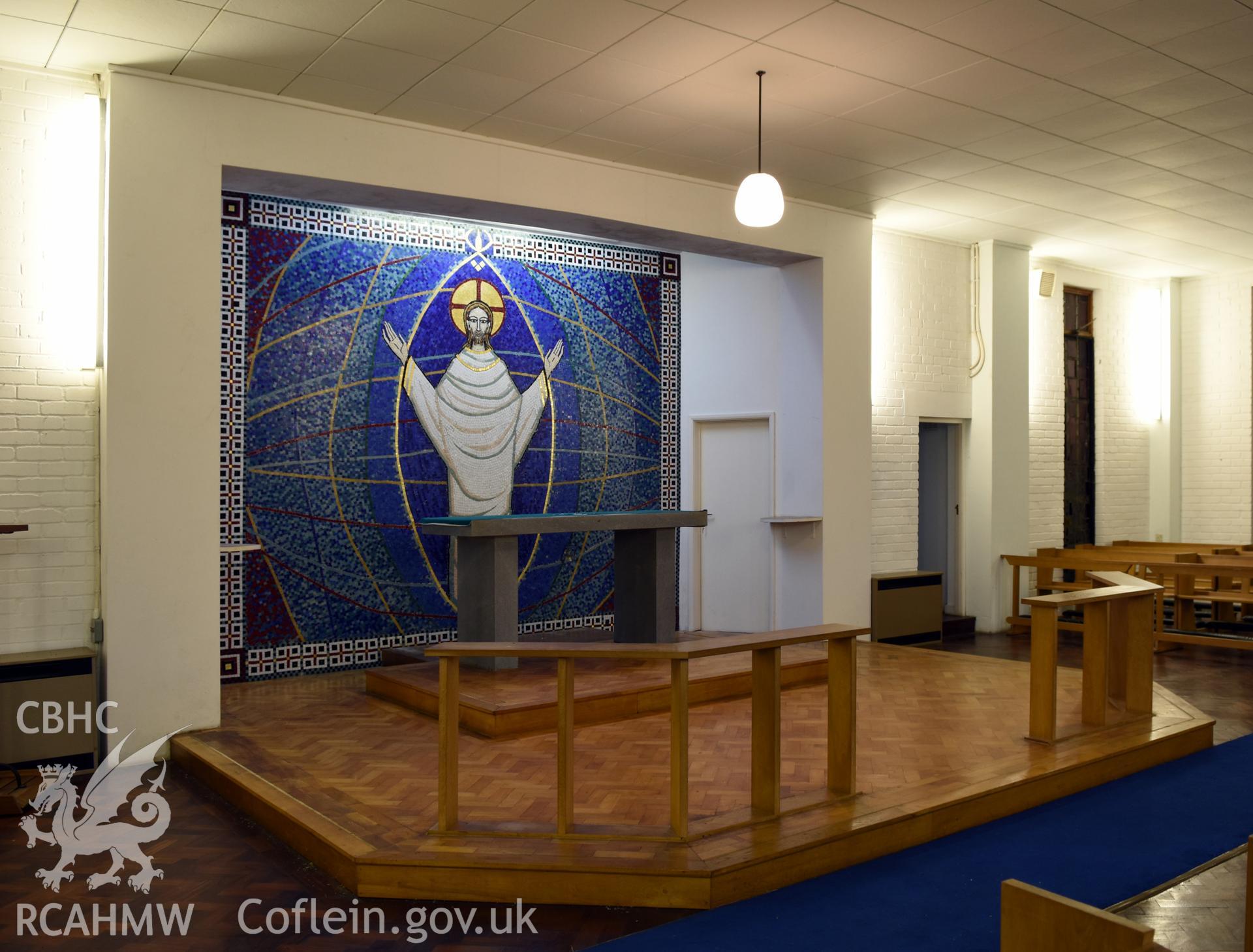 The Resurrection of Our Saviour Catholic Church, interior Sanctuary. Photographed by Sue Fielding on 11th January 2019.