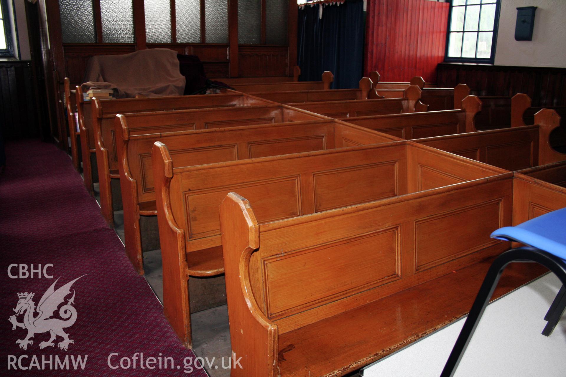 Interior, pews