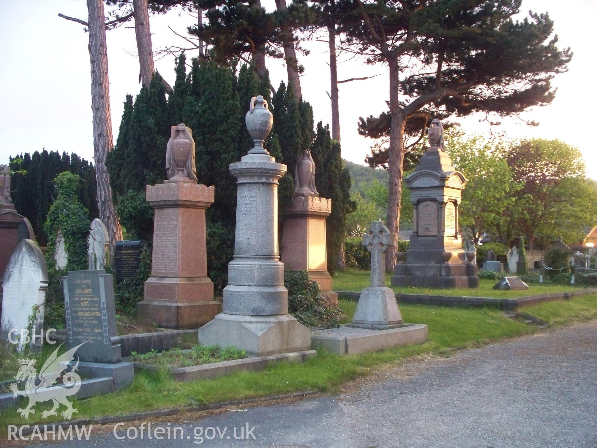 Monuments in graveyard.