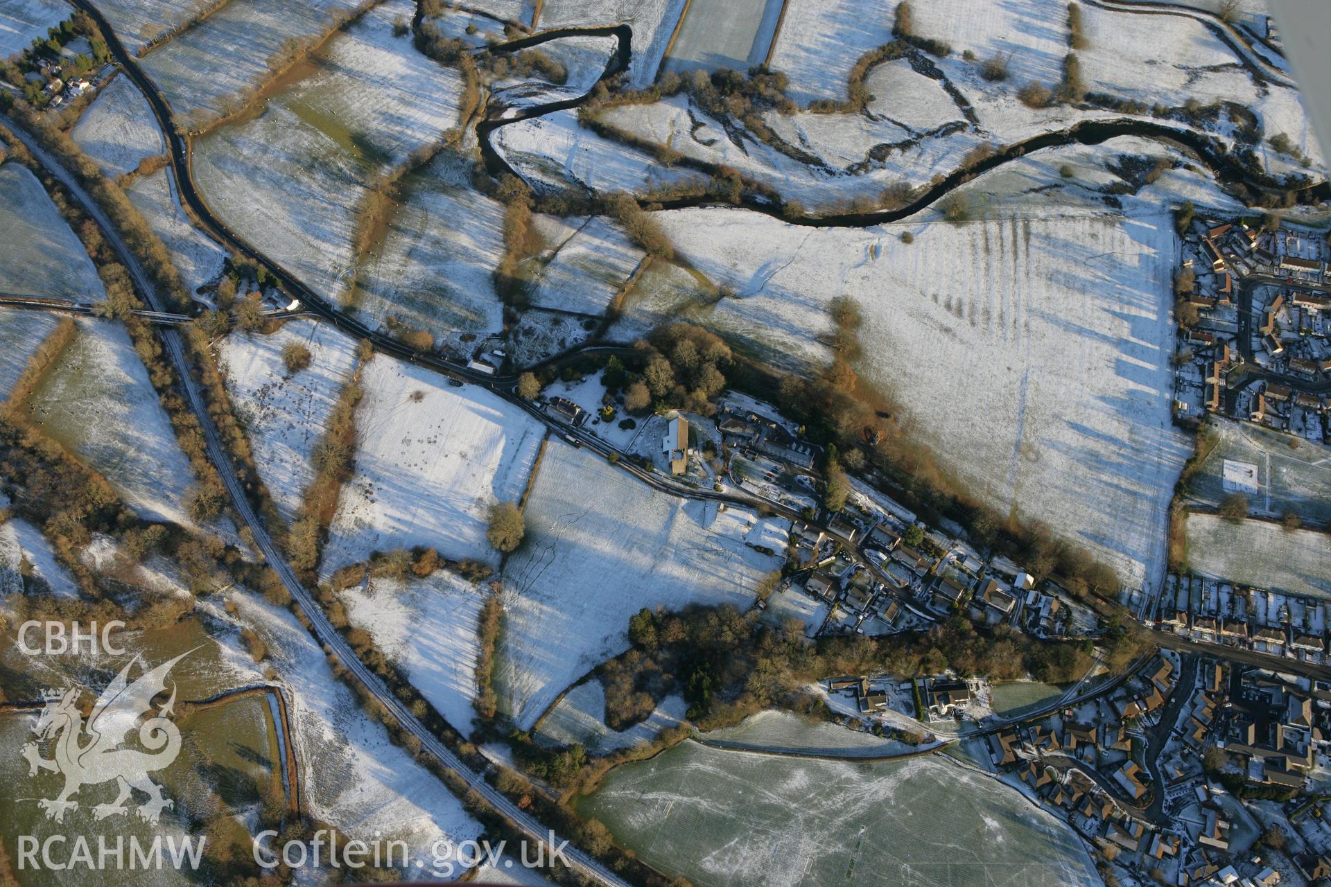 RCAHMW colour oblique photograph of Llandovery Roman fort. Taken by Toby Driver on 08/12/2010.