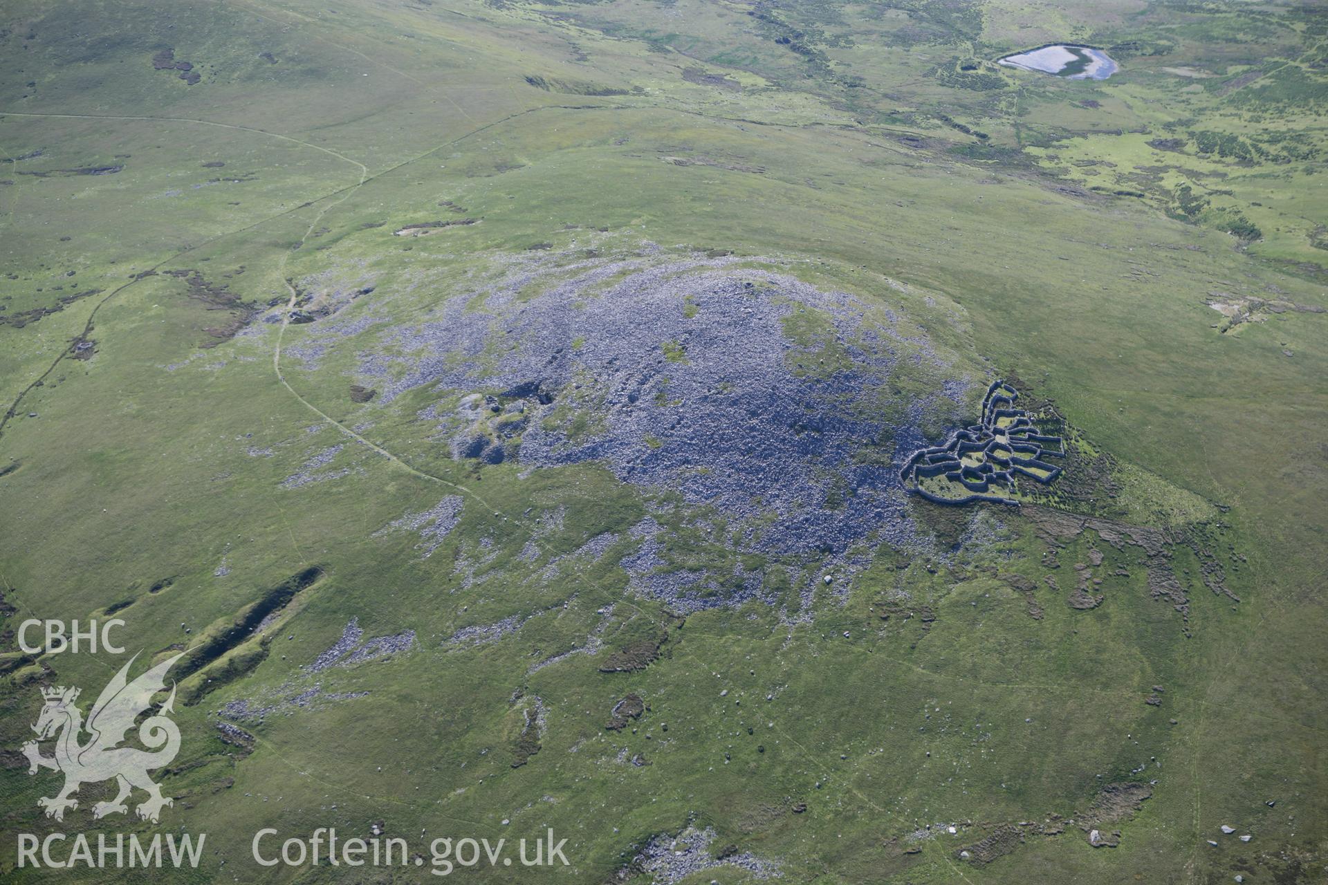 RCAHMW colour oblique photograph of Gryn sheepfold. Taken by Toby Driver on 16/06/2010.