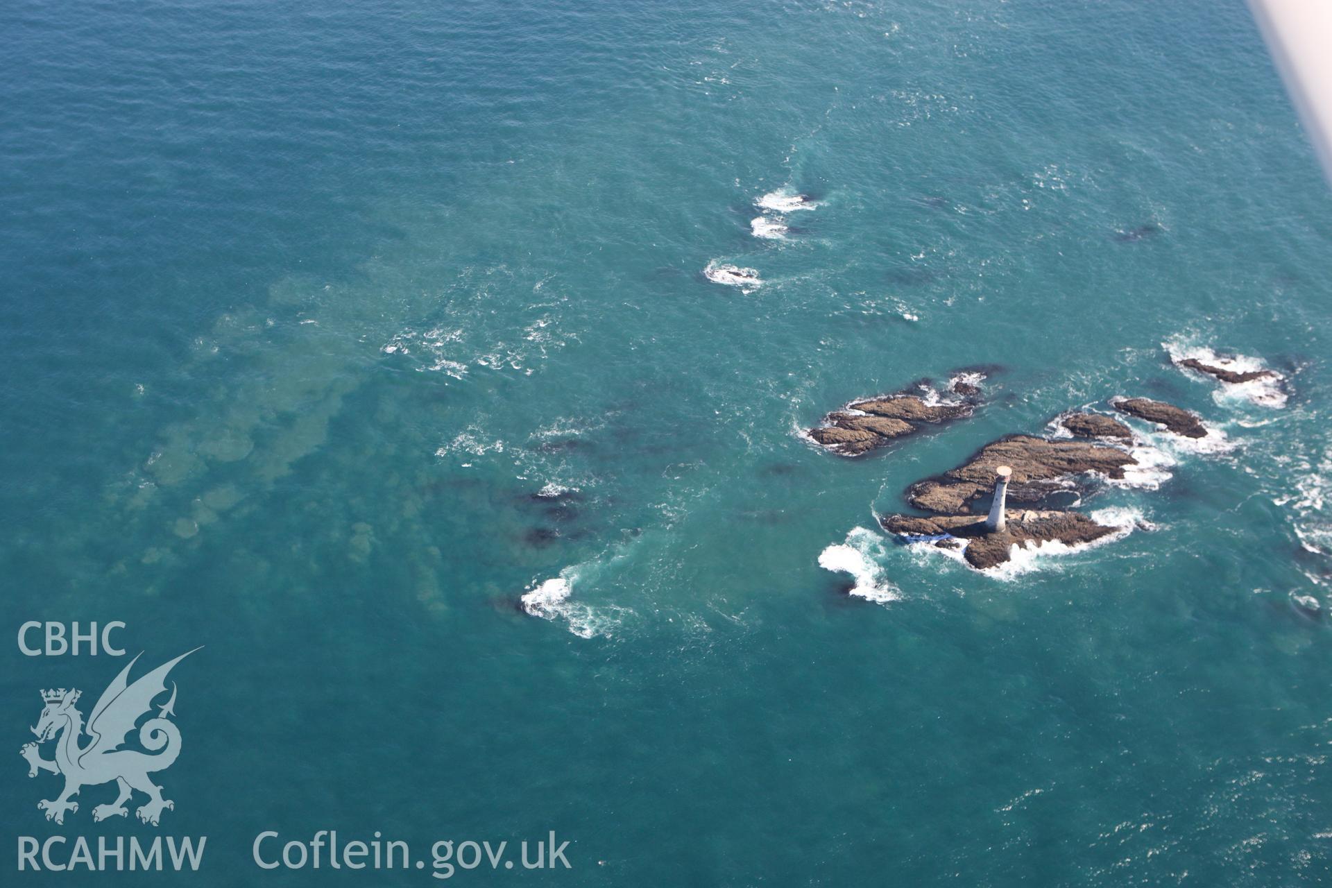 RCAHMW colour oblique photograph of The Smalls, west of Skomer Island. Taken by Toby Driver on 09/09/2010.