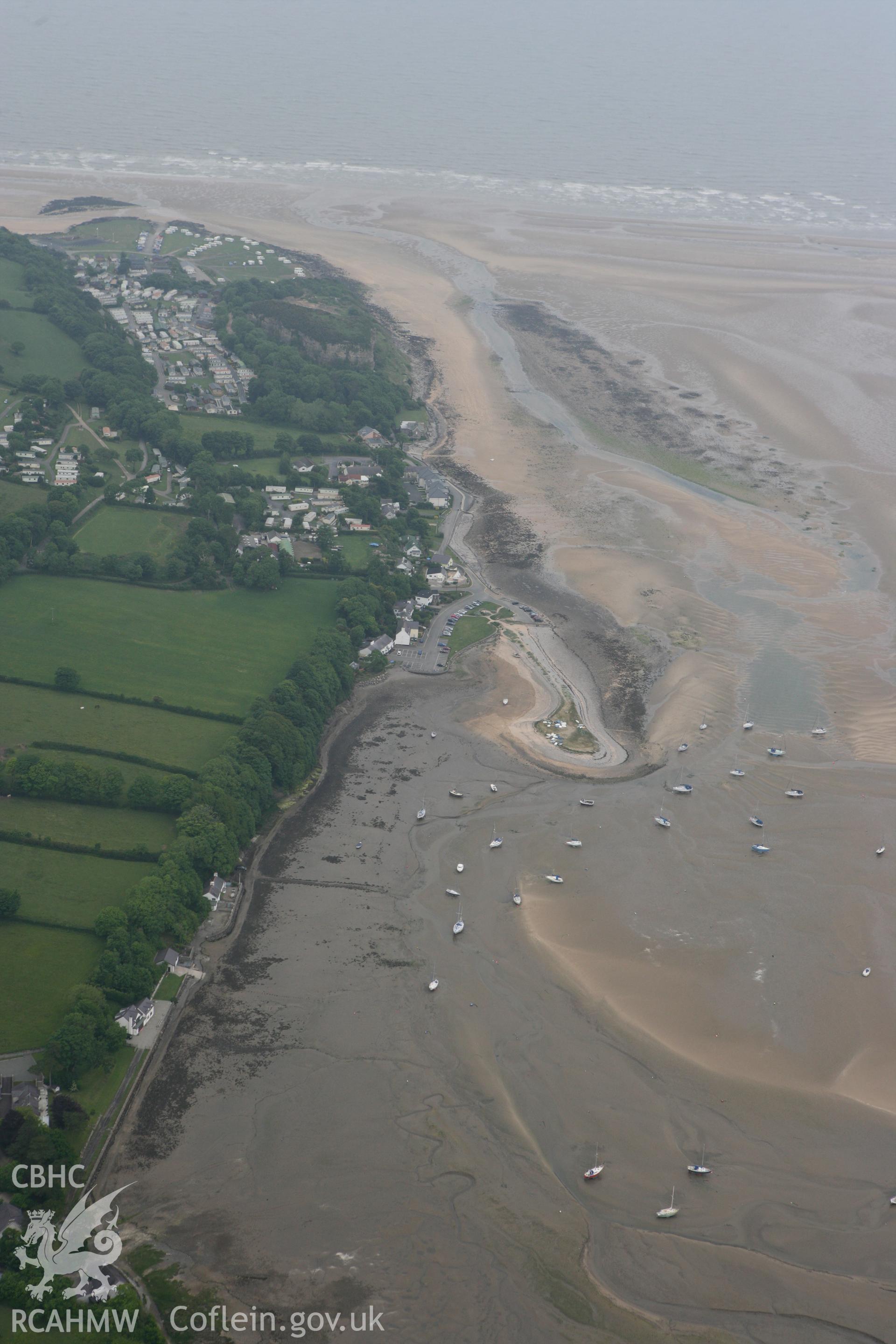 RCAHMW colour oblique photograph of Red Wharf Bay, village. Taken by Toby Driver on 10/06/2010.