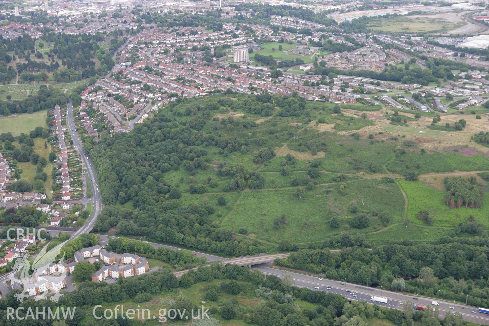 RCAHMW colour oblique photograph of Tredegar Fort. Taken by Toby Driver on 29/07/2010.