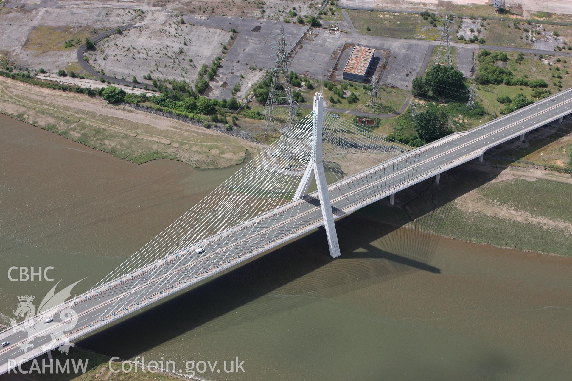 RCAHMW colour oblique photograph of Connah's Quay road bridge. Taken by Toby Driver on 27/05/2010.