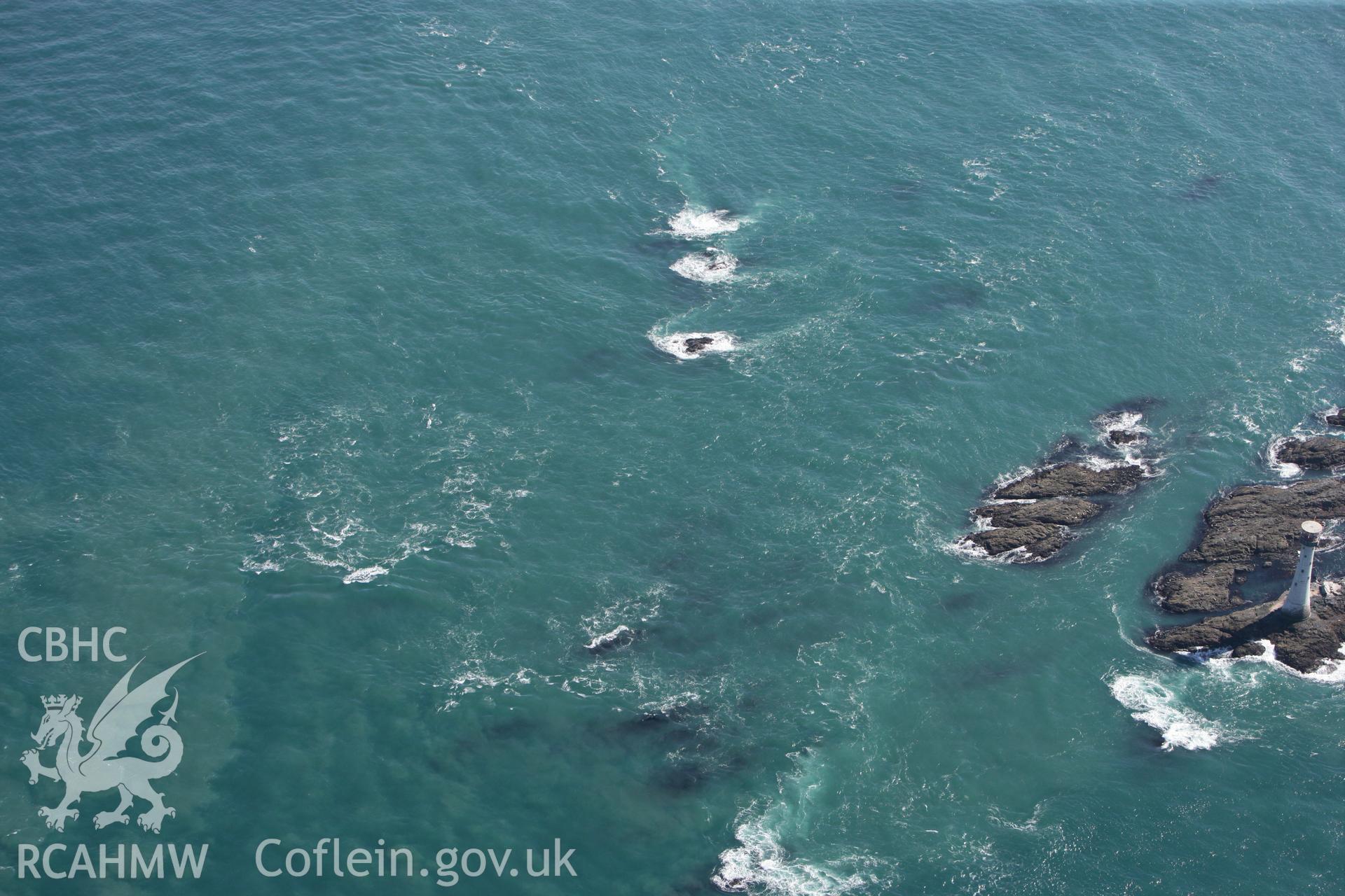 RCAHMW colour oblique photograph of The Smalls, west of Skomer Island. Taken by Toby Driver on 09/09/2010.