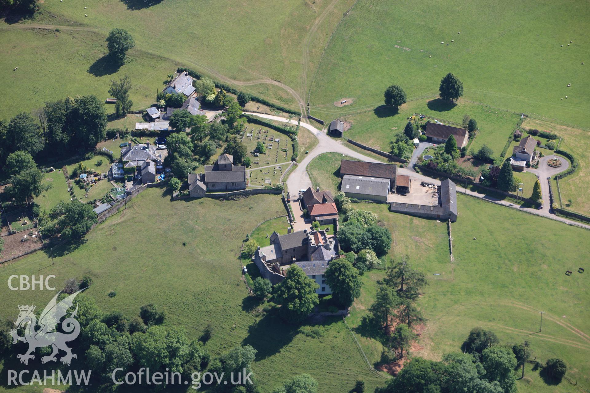 RCAHMW colour oblique photograph of Penhow Castle. Taken by Toby Driver on 21/06/2010.