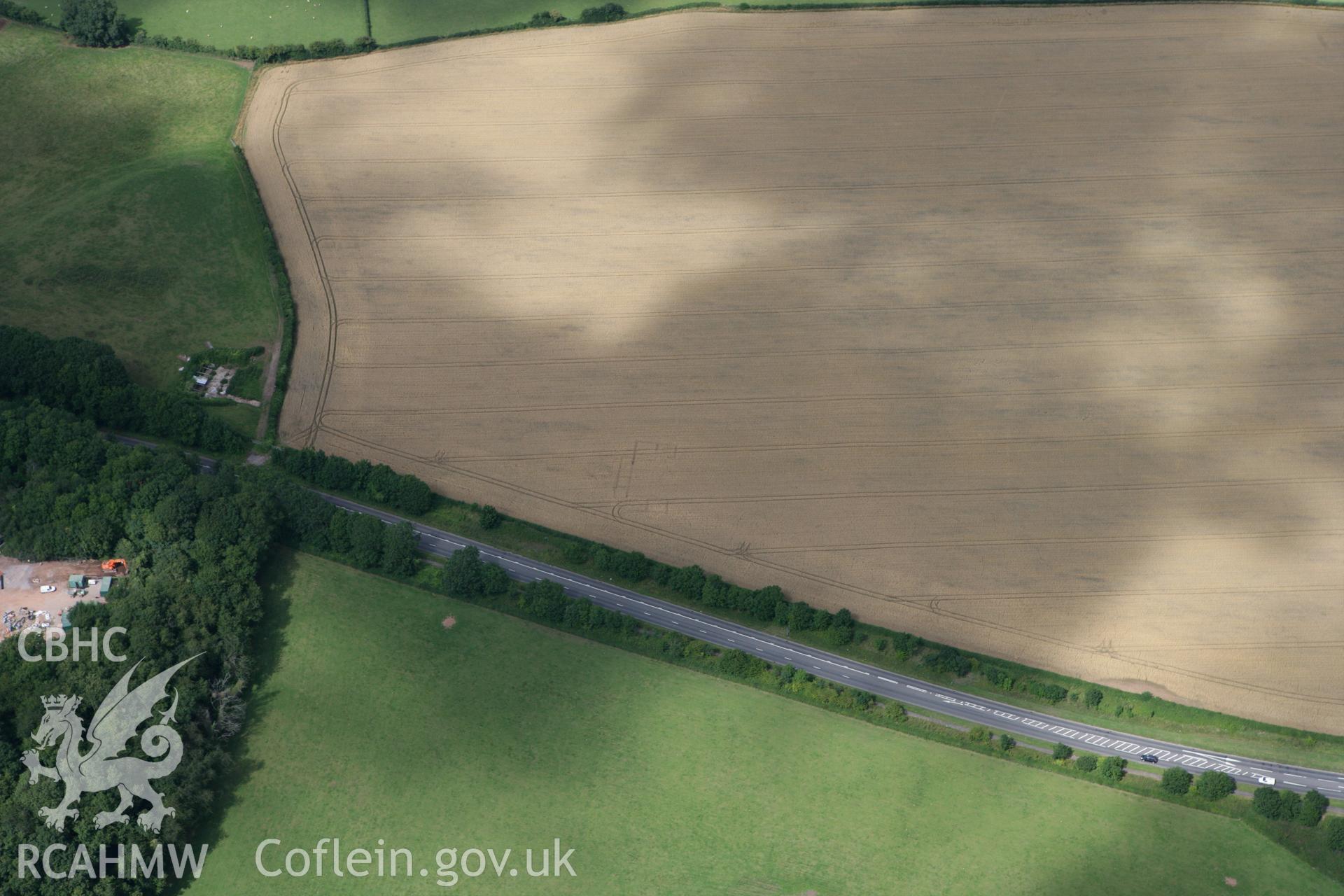 RCAHMW colour oblique photograph of Five Lanes Roman Villa. Taken by Toby Driver on 29/07/2010.