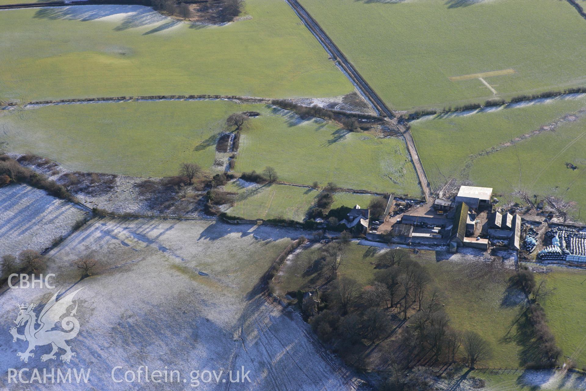 RCAHMW colour oblique photograph of Pentrebane. Taken by Toby Driver on 08/12/2010.