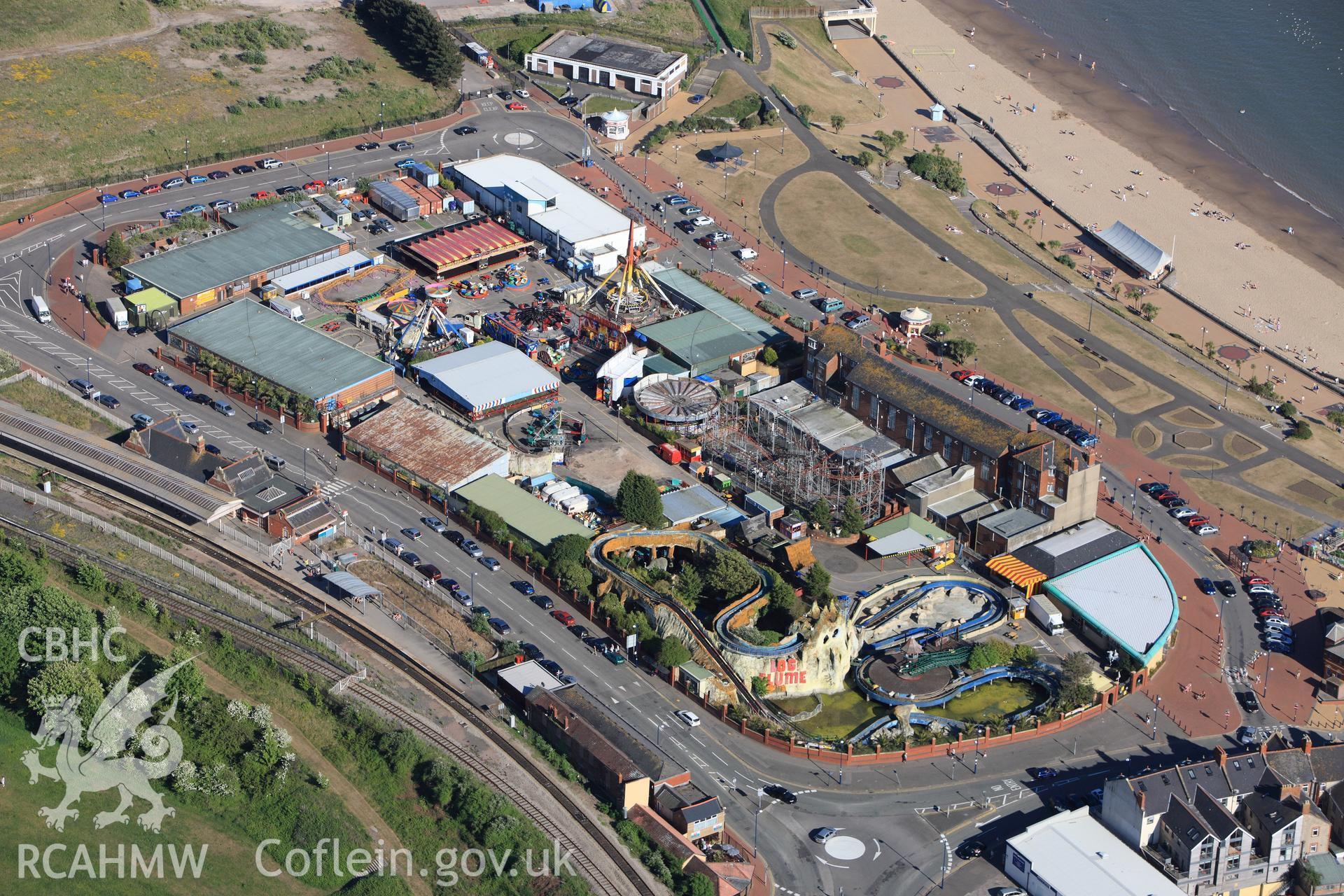 RCAHMW colour oblique photograph of Barry Island Pleasure Park. Taken by Toby Driver on 24/05/2010.