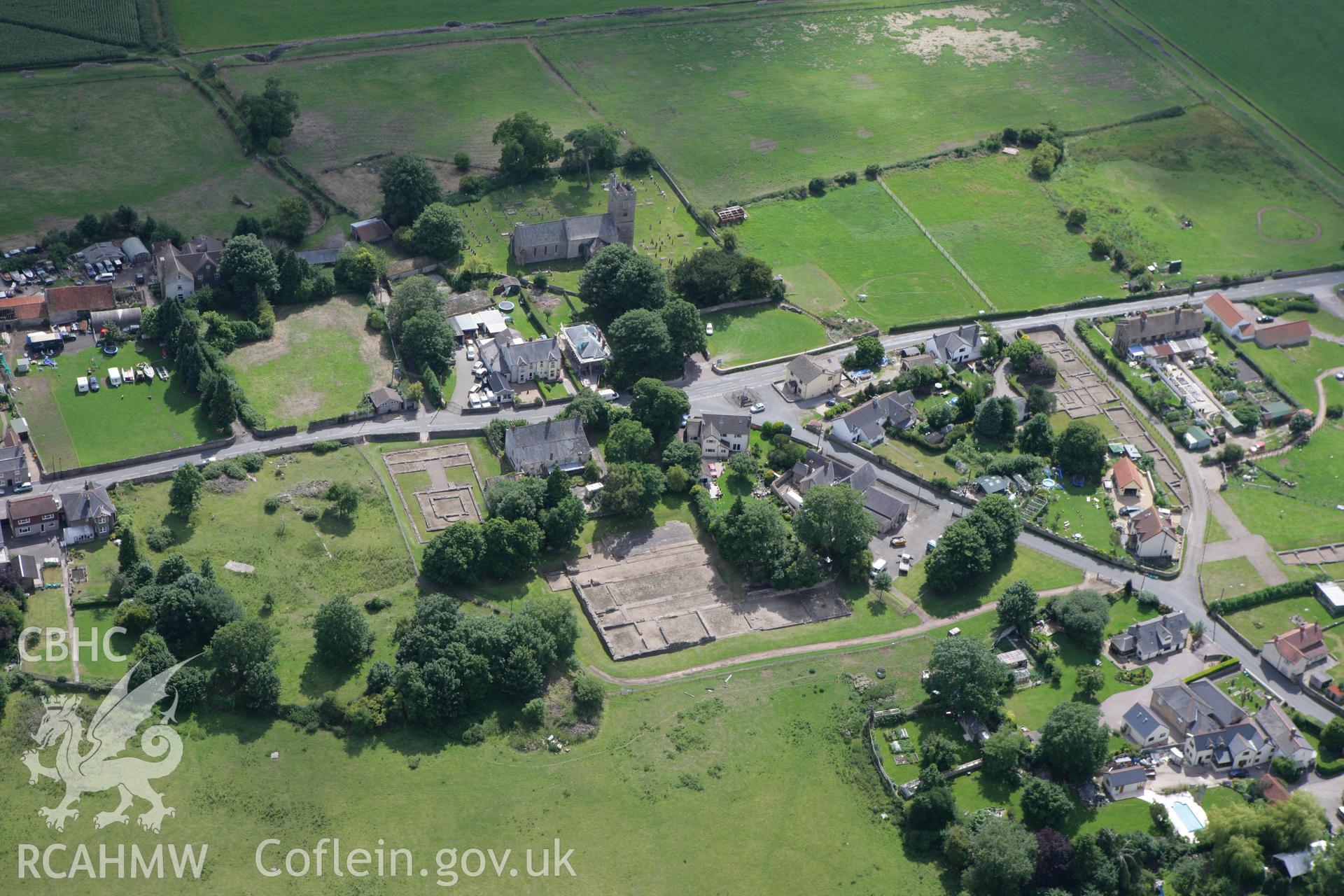 RCAHMW colour oblique photograph of Caerwent Roman City. Taken by Toby Driver on 29/07/2010.