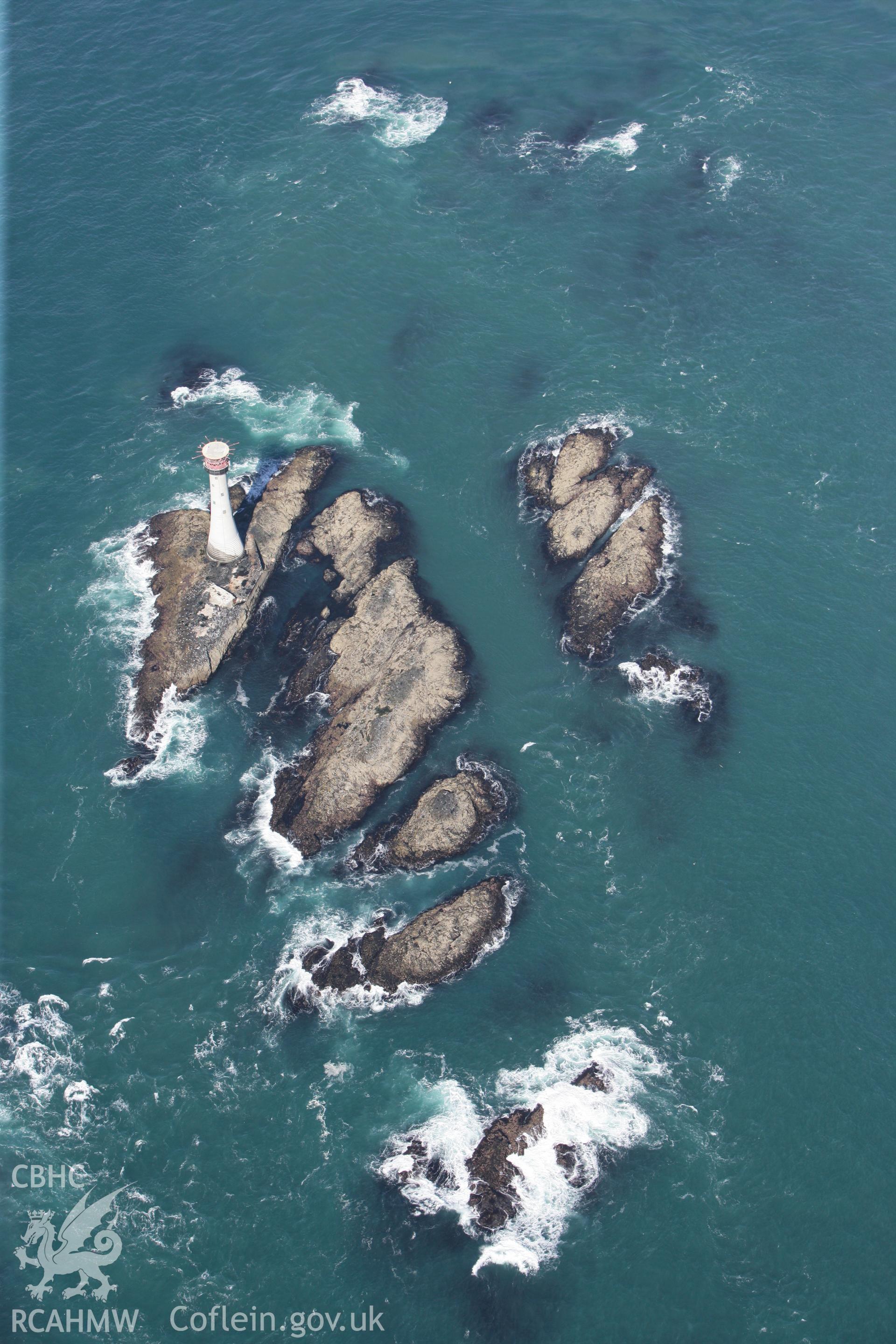 RCAHMW colour oblique photograph of The Smalls, west of Skomer Island. Taken by Toby Driver on 09/09/2010.
