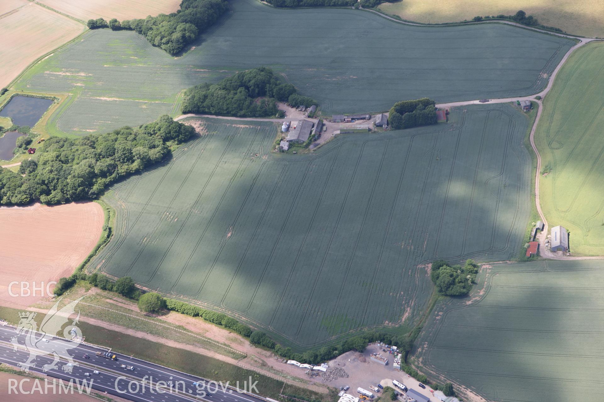 RCAHMW colour oblique photograph of possible Roman Villa at Fairwater Farm. Taken by Toby Driver on 21/06/2010.