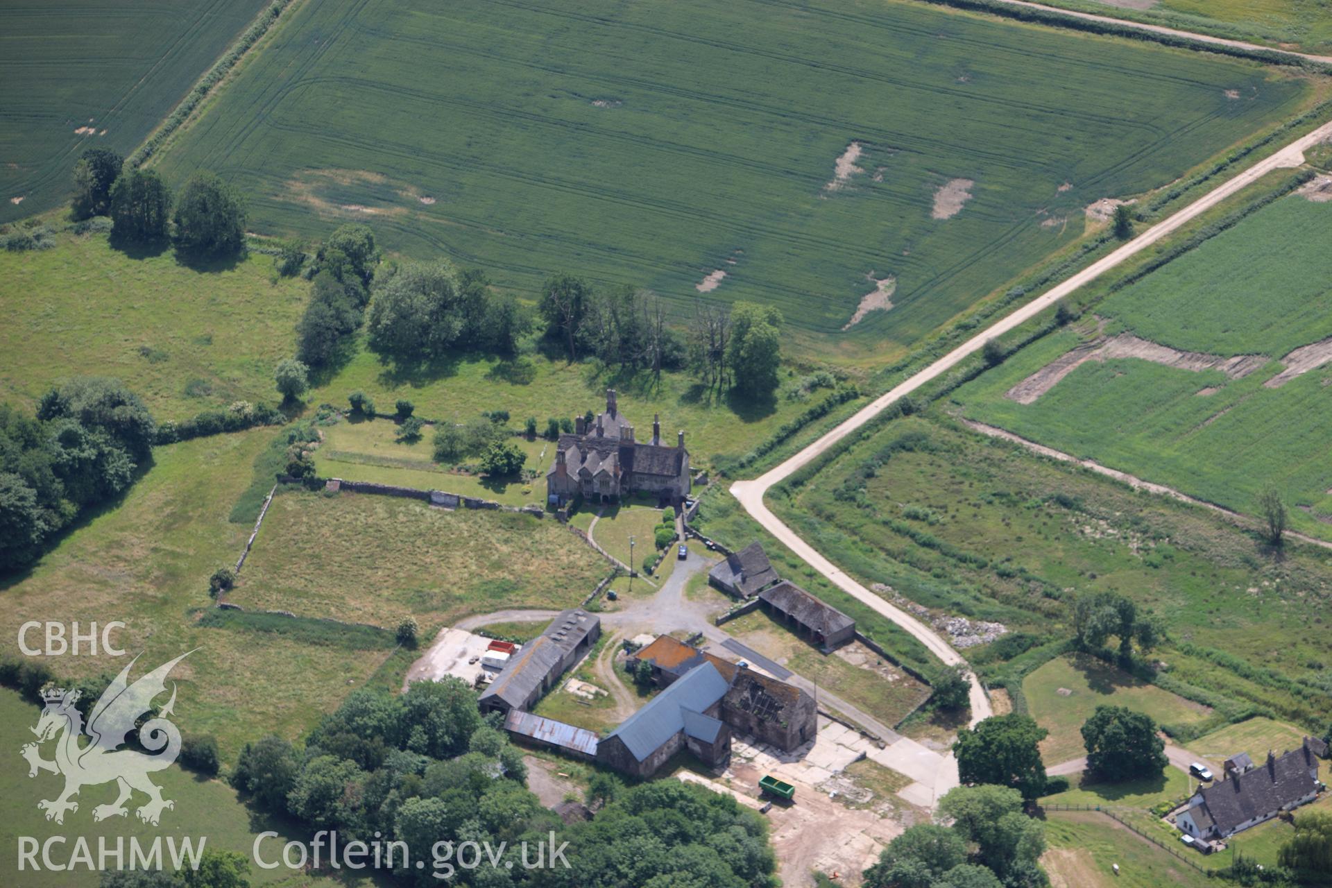 RCAHMW colour oblique photograph of Plas Machen House and Garden. Taken by Toby Driver on 21/06/2010.