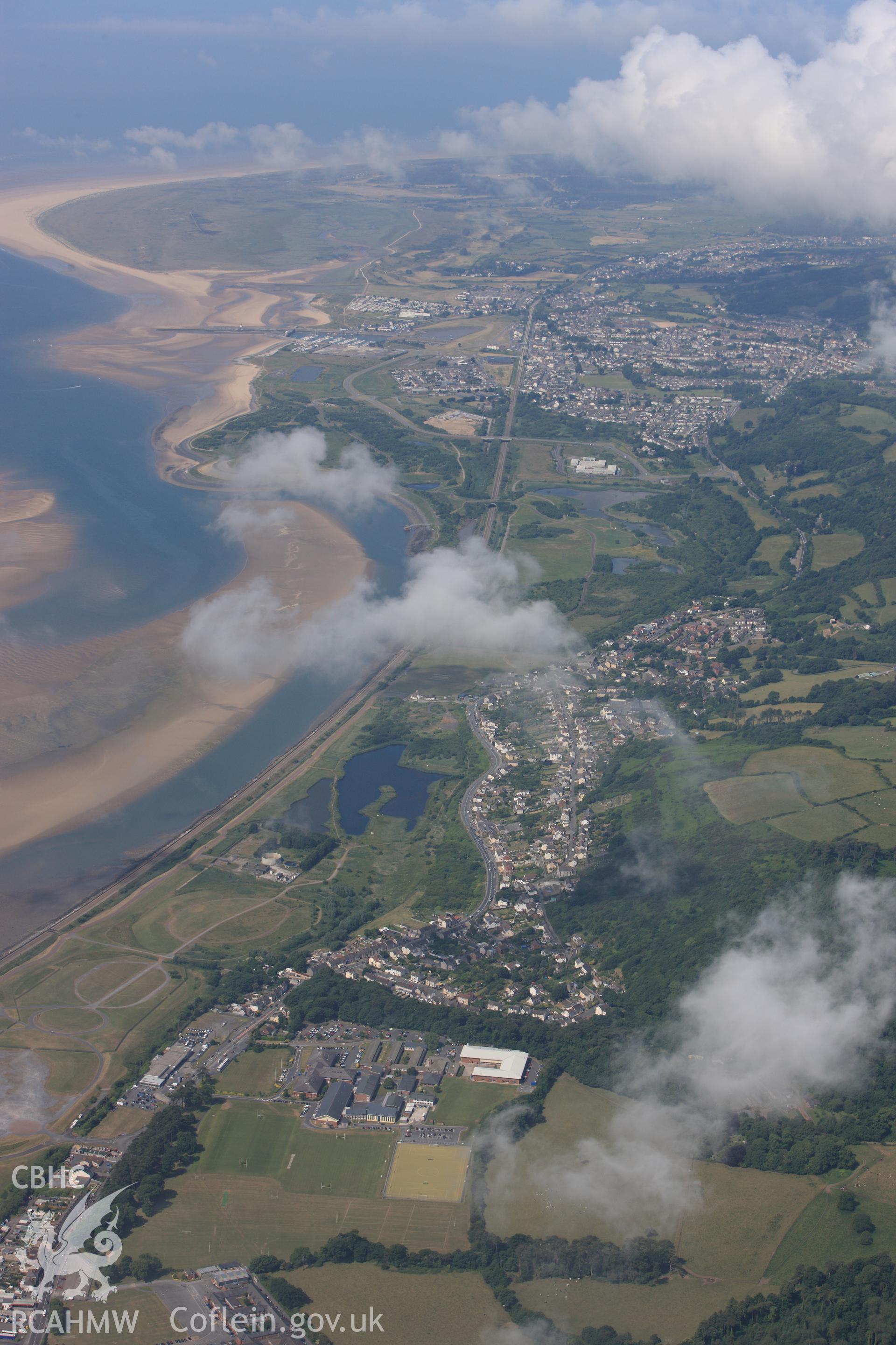 RCAHMW colour oblique photograph of Pwll and Burry Port, from the east. Taken by Toby Driver on 22/06/2010.
