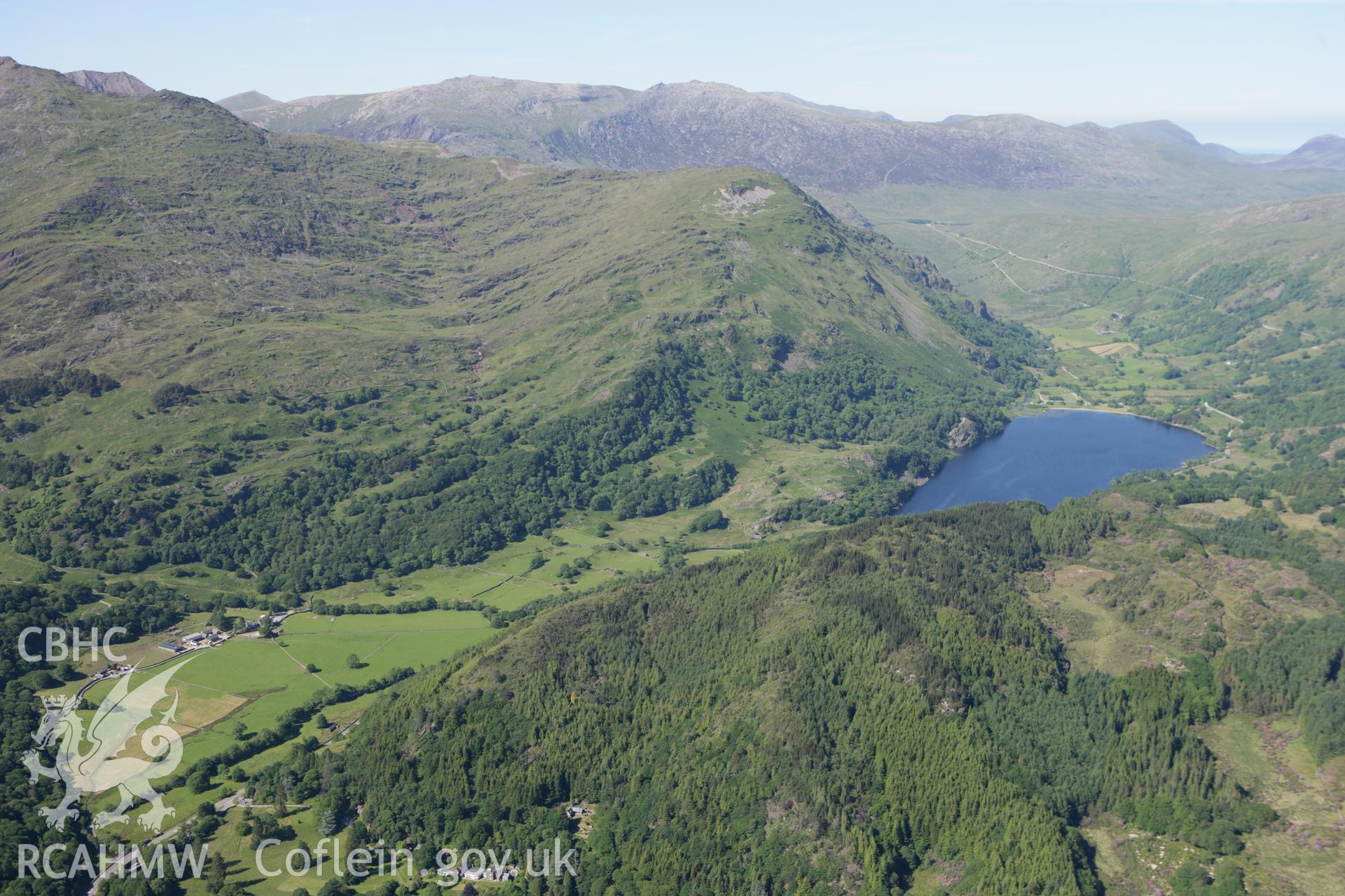 RCAHMW colour oblique photograph of Llyn Gwynant. Taken by Toby Driver on 16/06/2010.