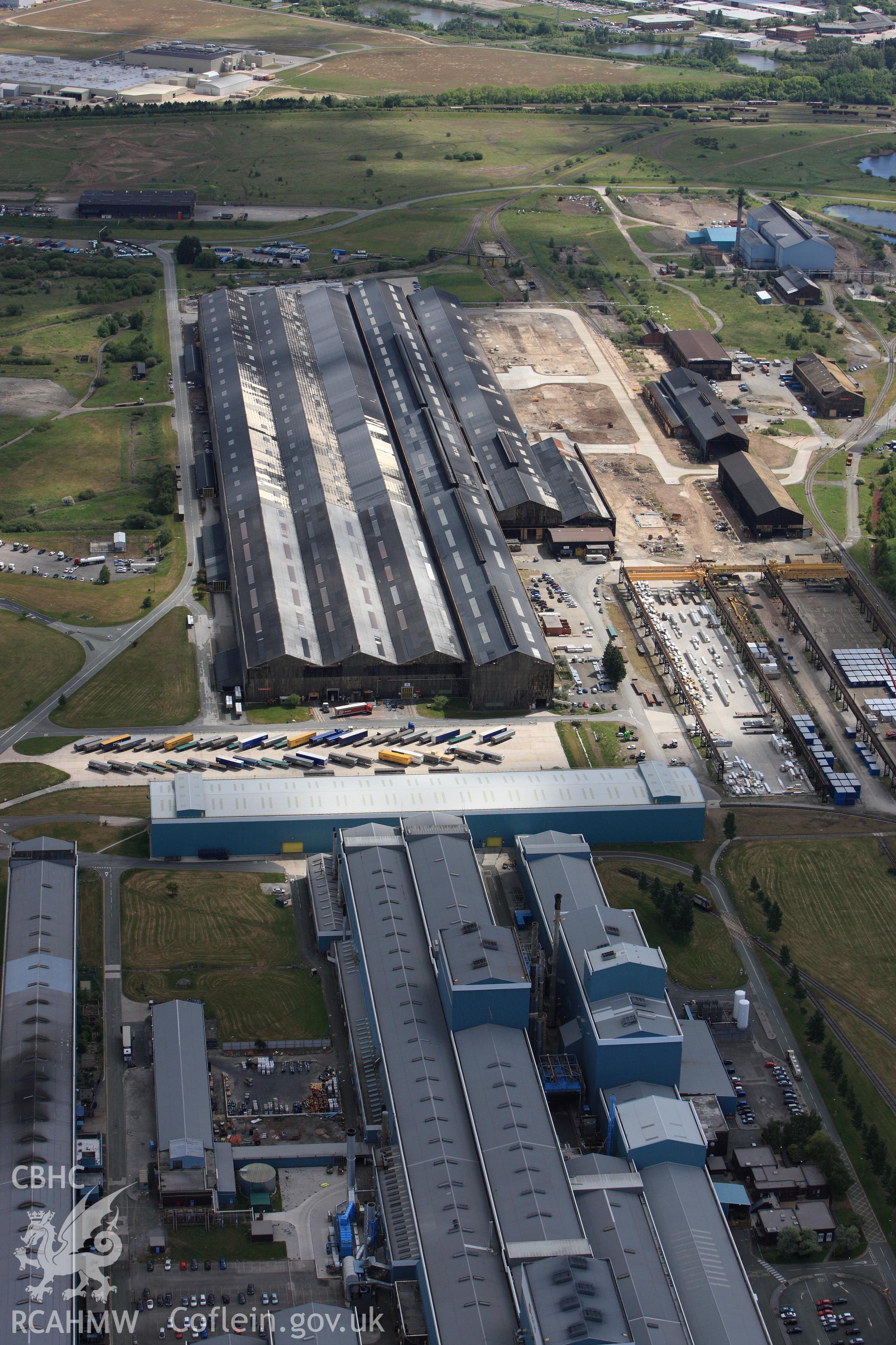 RCAHMW colour oblique photograph of Shotton Steel Works, Connah's Quay. Taken by Toby Driver on 27/05/2010.