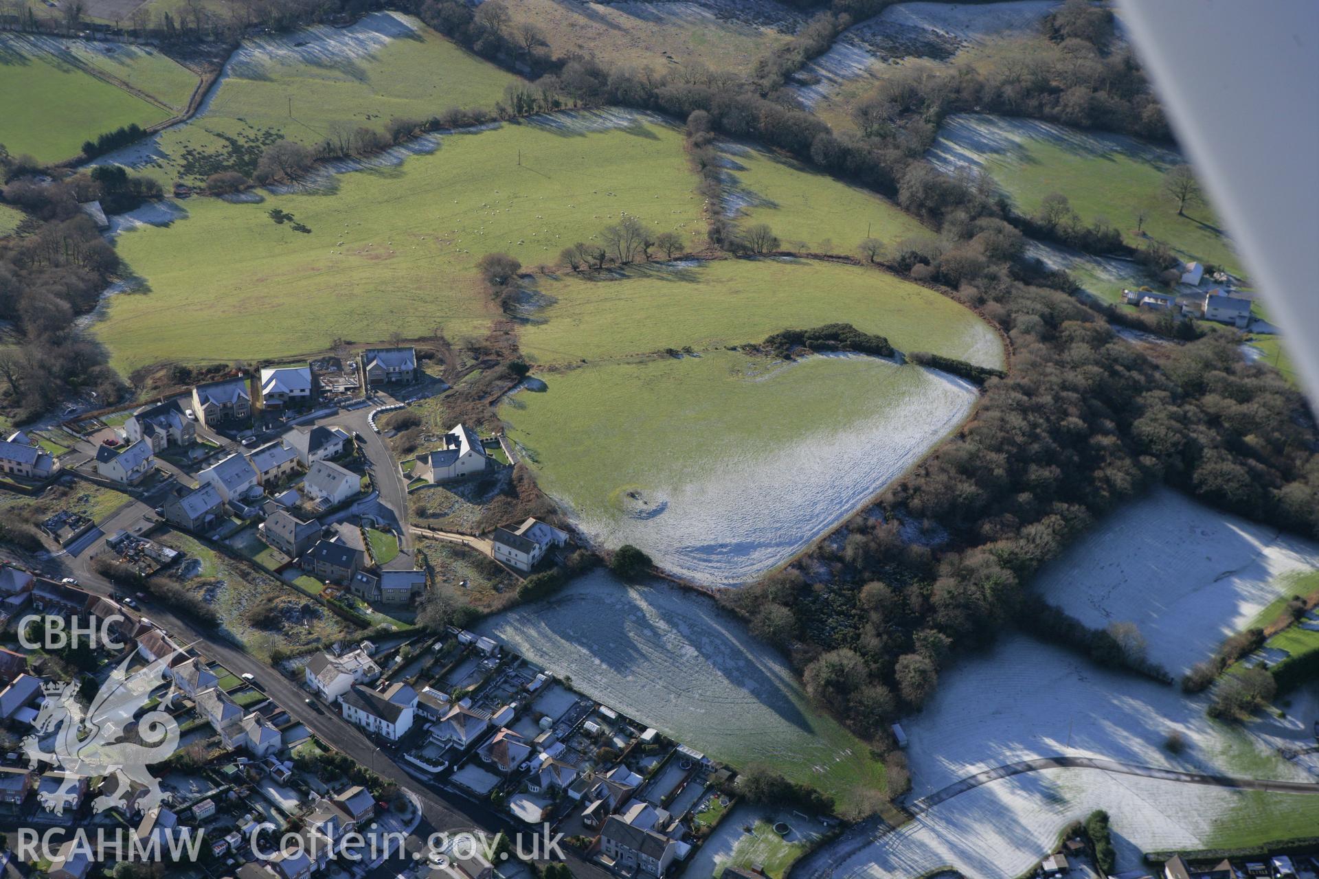 RCAHMW colour oblique photograph of West Colliery, Hendy. Taken by Toby Driver on 08/12/2010.