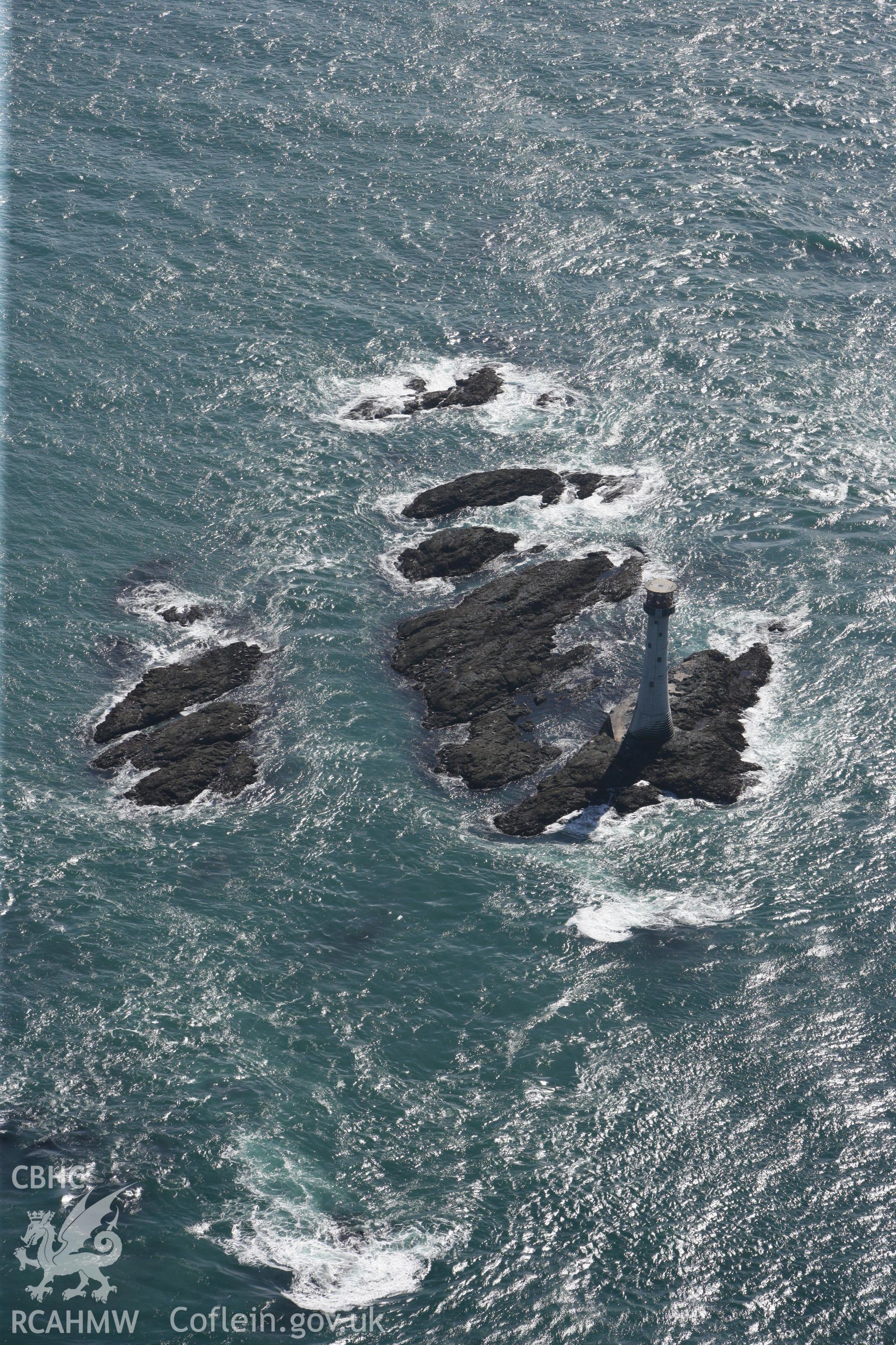 RCAHMW colour oblique photograph of The Smalls Lighthouse, west of Skomer Island. Taken by Toby Driver on 09/09/2010.