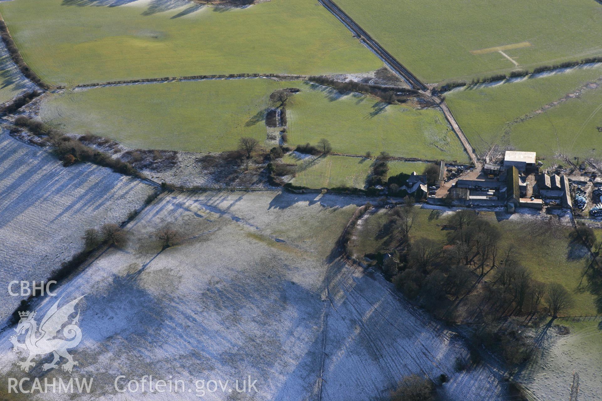 RCAHMW colour oblique photograph of Pentrebane. Taken by Toby Driver on 08/12/2010.
