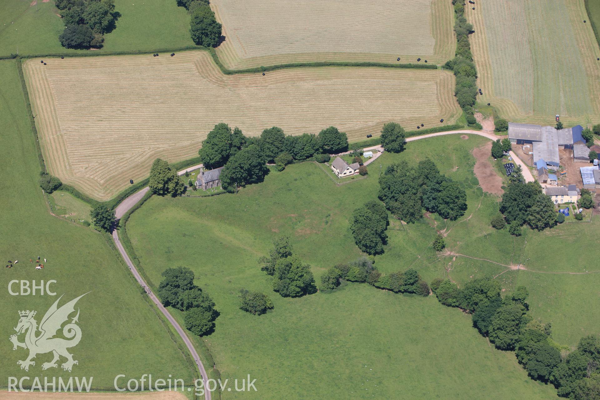 RCAHMW colour oblique photograph of Llanfair Chapel. Taken by Toby Driver on 21/06/2010.