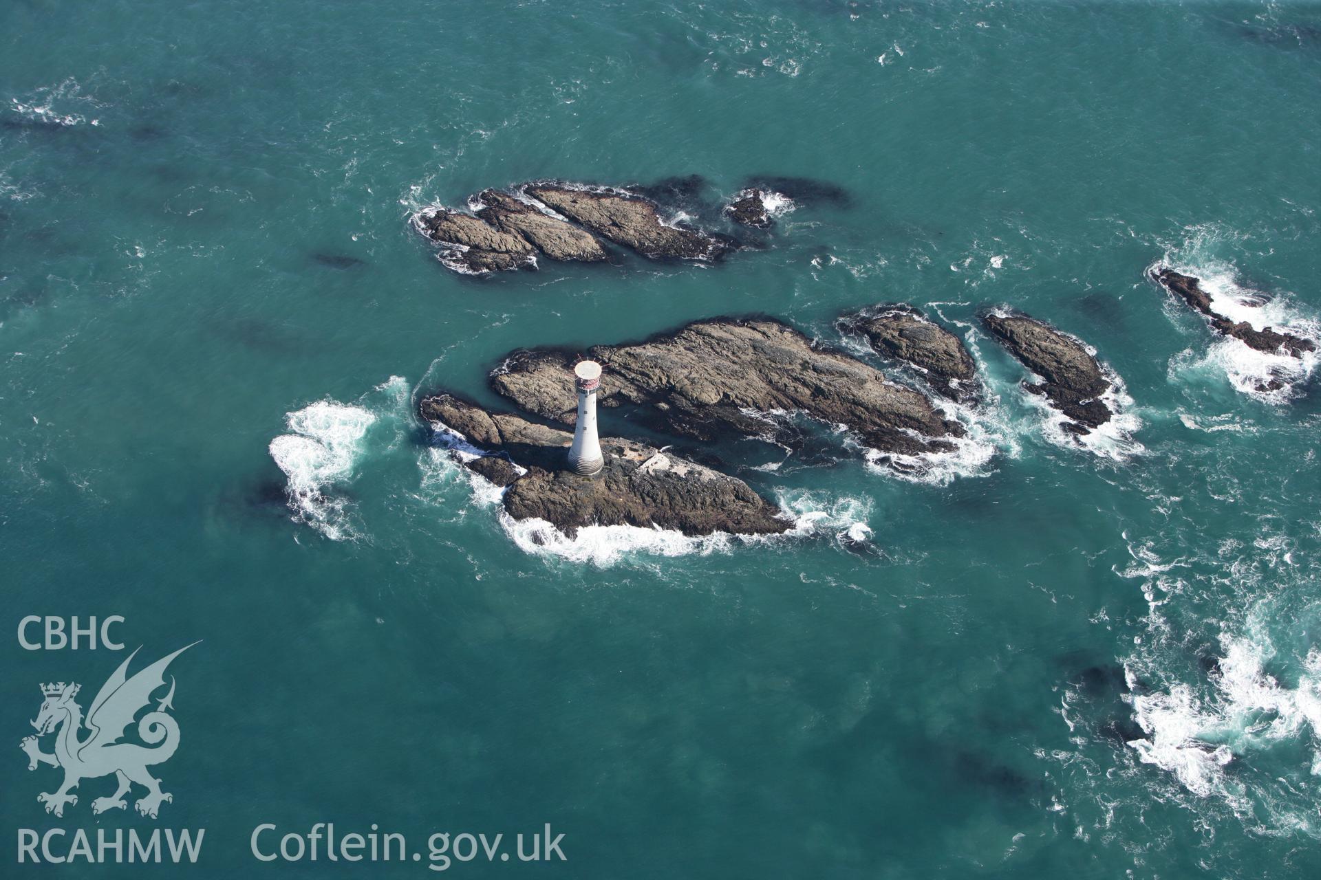 RCAHMW colour oblique photograph of The Smalls Lighthouse, west of Skomer Island. Taken by Toby Driver on 09/09/2010.