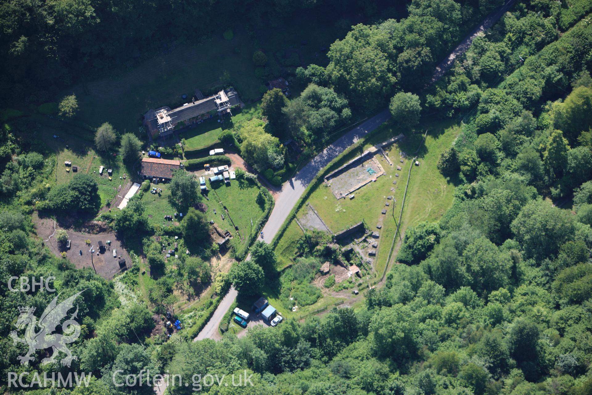 RCAHMW colour oblique photograph of Blast Furnace, Tintern. Taken by Toby Driver on 21/06/2010.