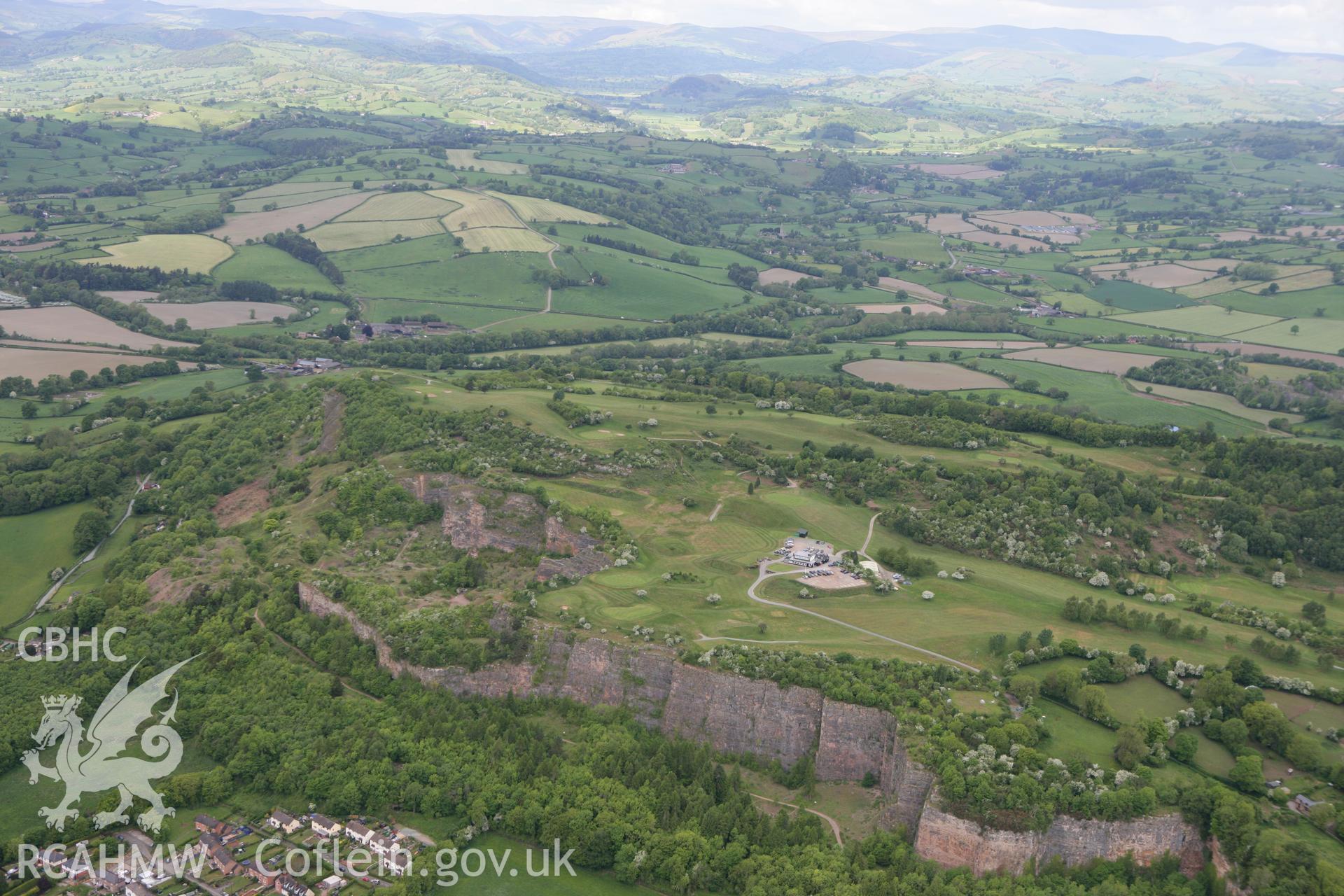 RCAHMW colour oblique photograph of Llanymynech hillfort. Taken by Toby Driver on 27/05/2010.