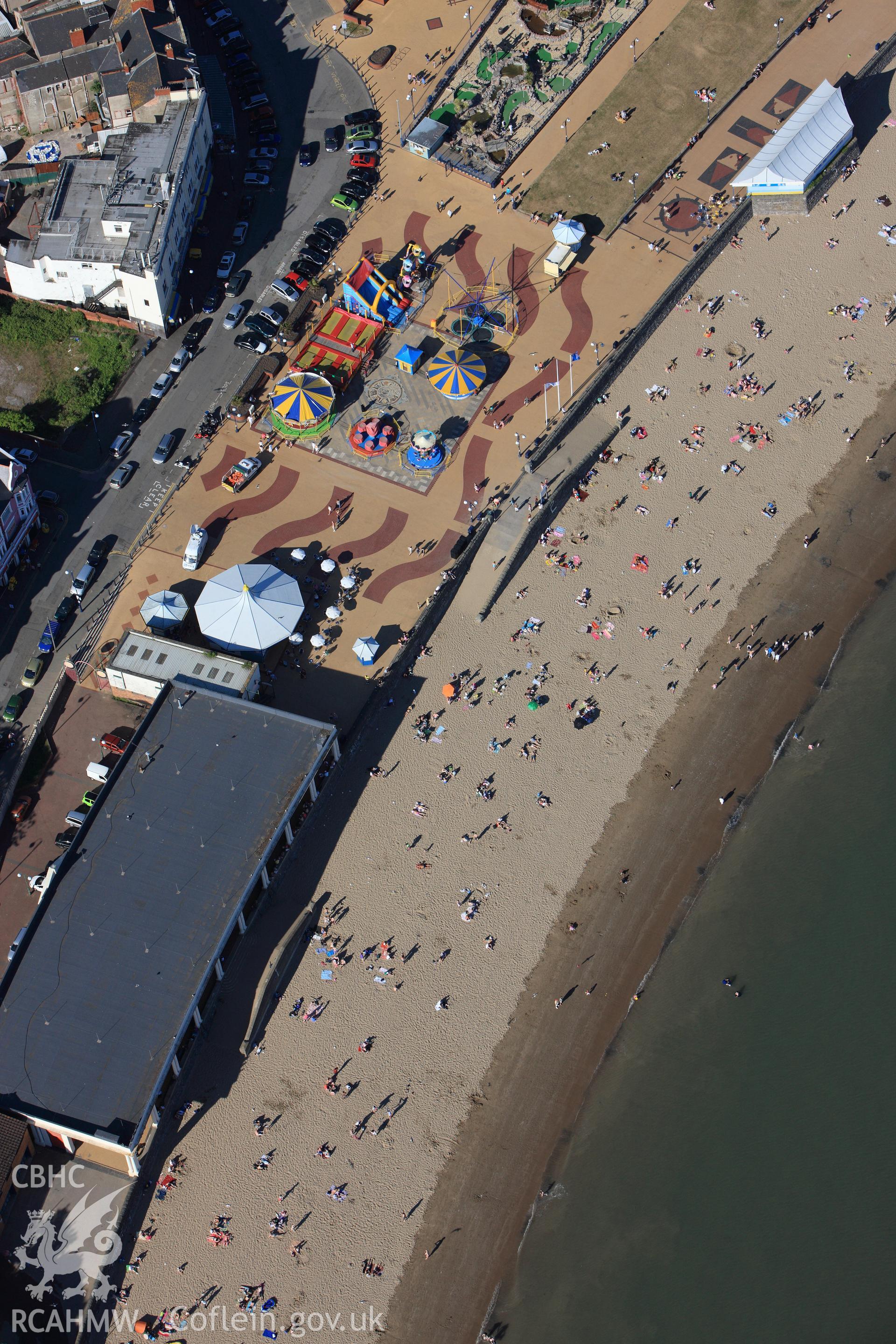 RCAHMW colour oblique photograph of The Promenade cafe and West Shelter, Barry Island. Taken by Toby Driver on 24/05/2010.