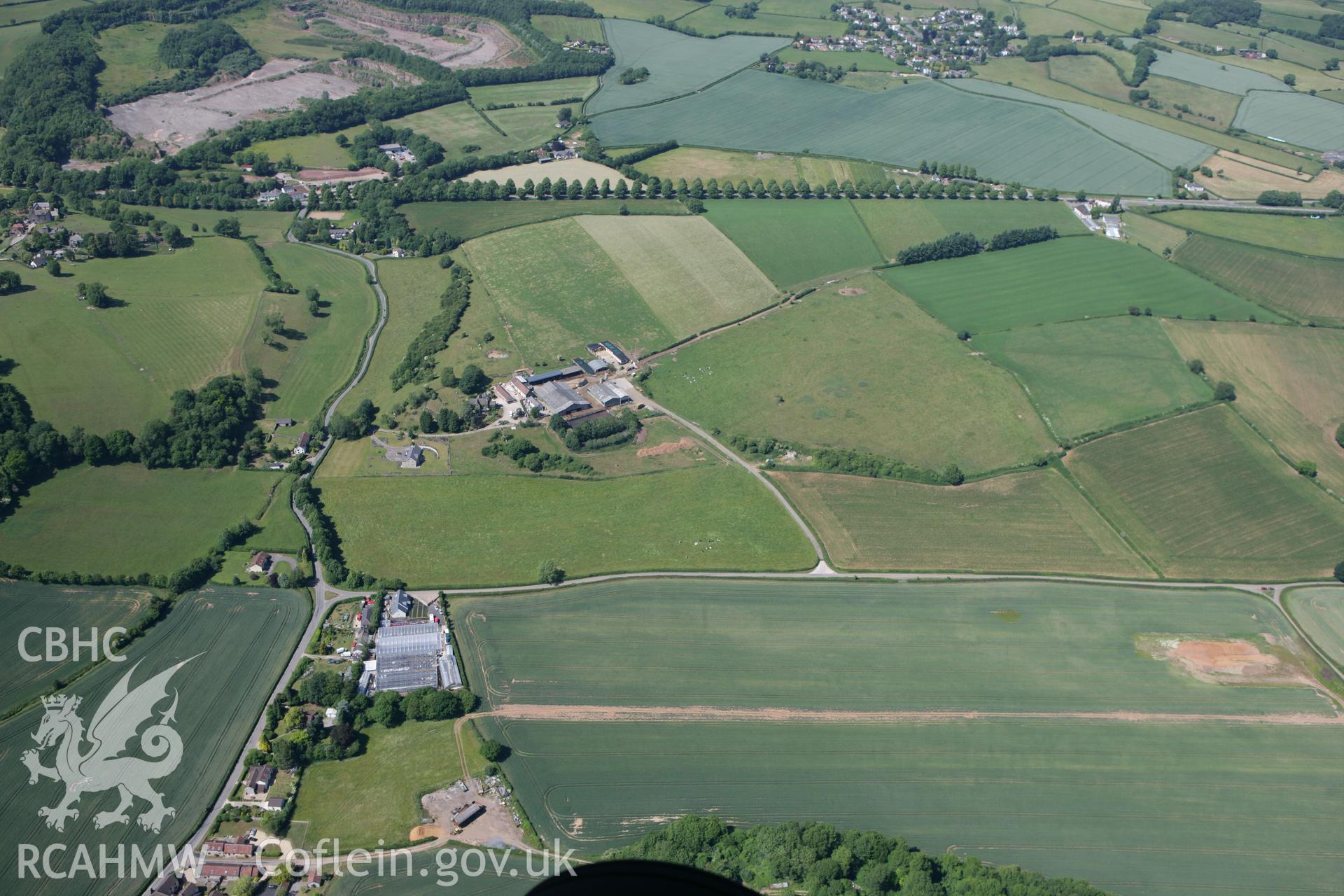 RCAHMW colour oblique photograph of Carrow Hill Round Barrow. Taken by Toby Driver on 21/06/2010.