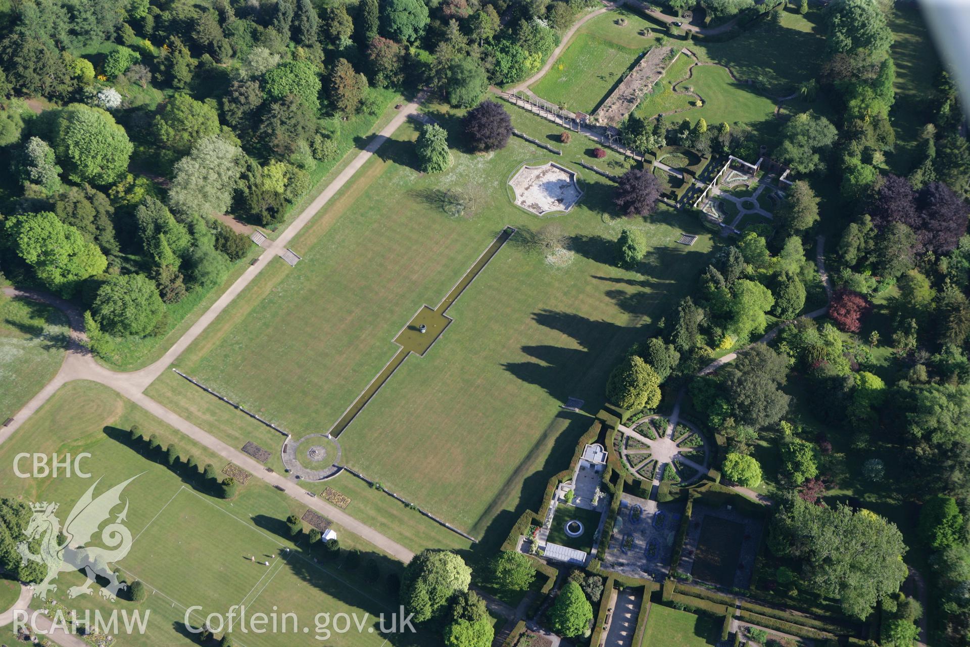RCAHMW colour oblique photograph of Dyffryn Gardens, St. Nicholas. Taken by Toby Driver on 24/05/2010.
