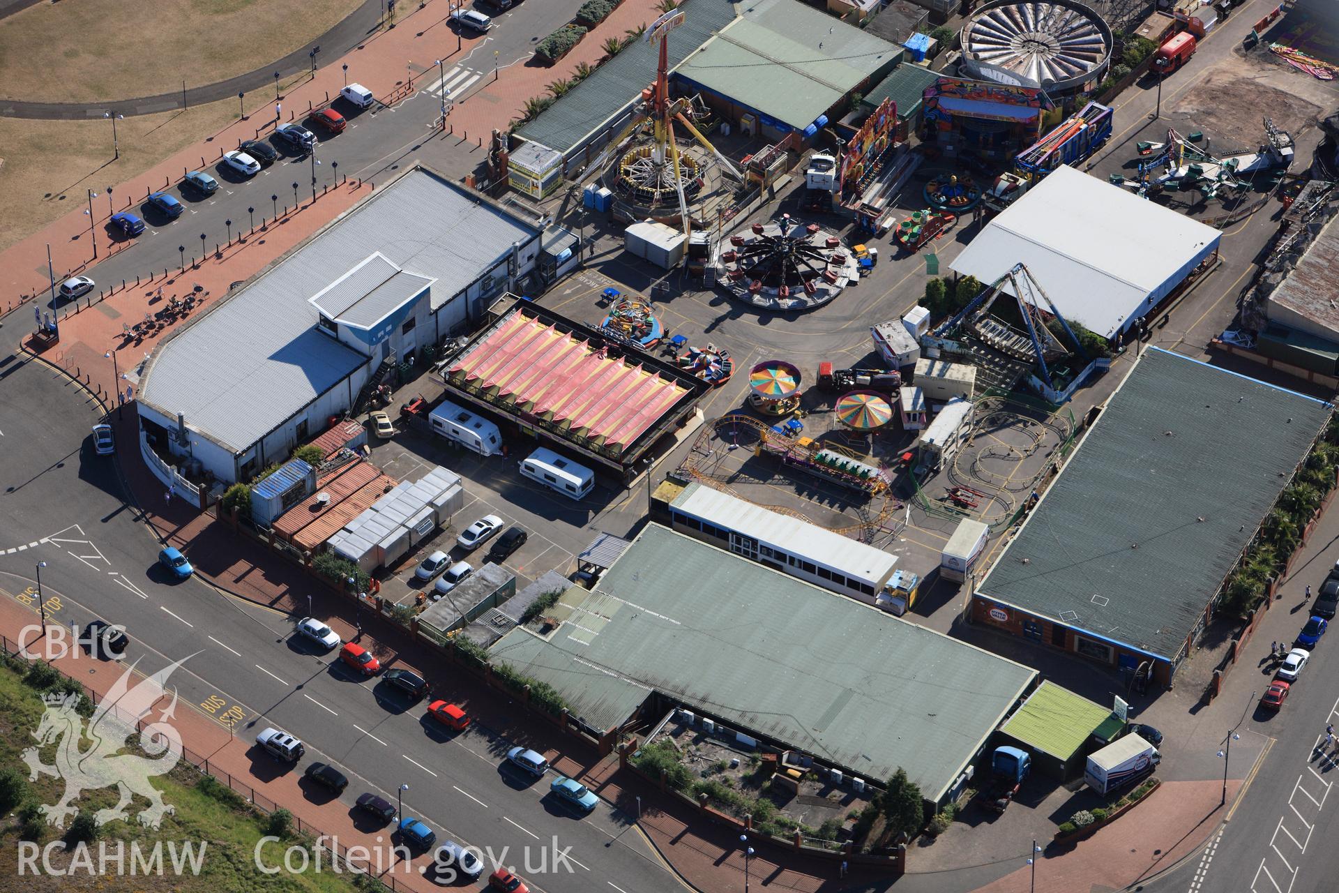 RCAHMW colour oblique photograph of Barry Island Pleasure Park. Taken by Toby Driver on 24/05/2010.