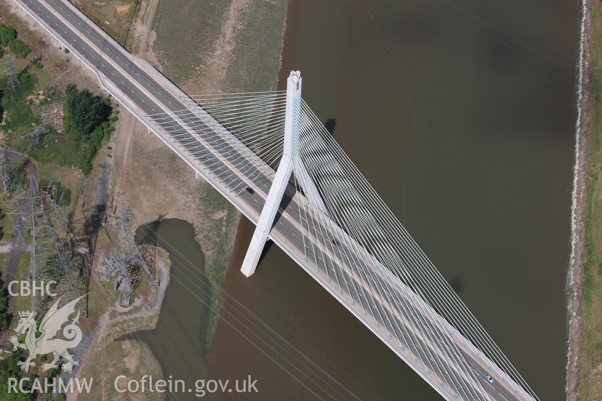 RCAHMW colour oblique photograph of Connah's Quay road bridge. Taken by Toby Driver on 27/05/2010.