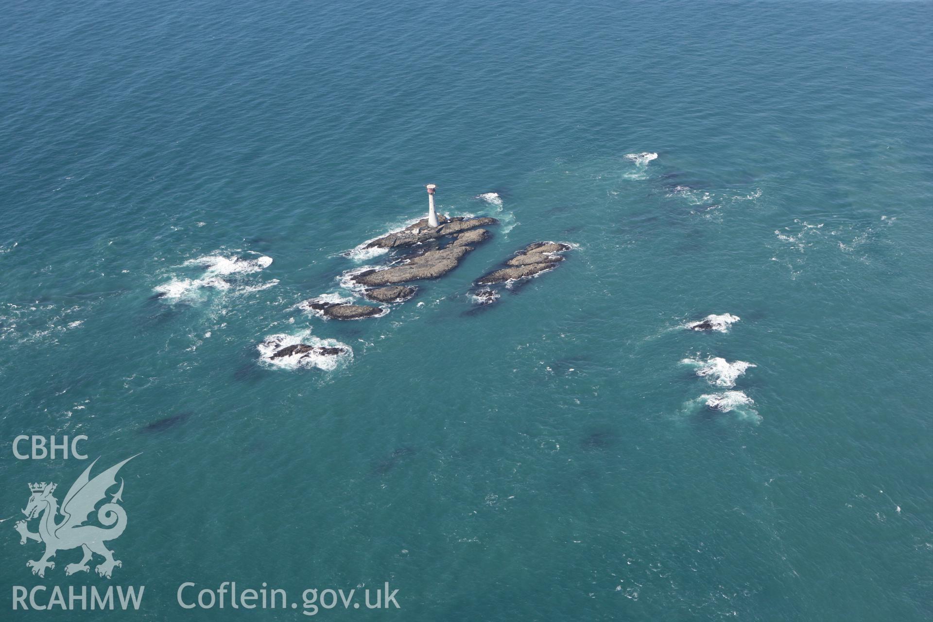 RCAHMW colour oblique photograph of The Smalls, west of Skomer Island. Taken by Toby Driver on 09/09/2010.