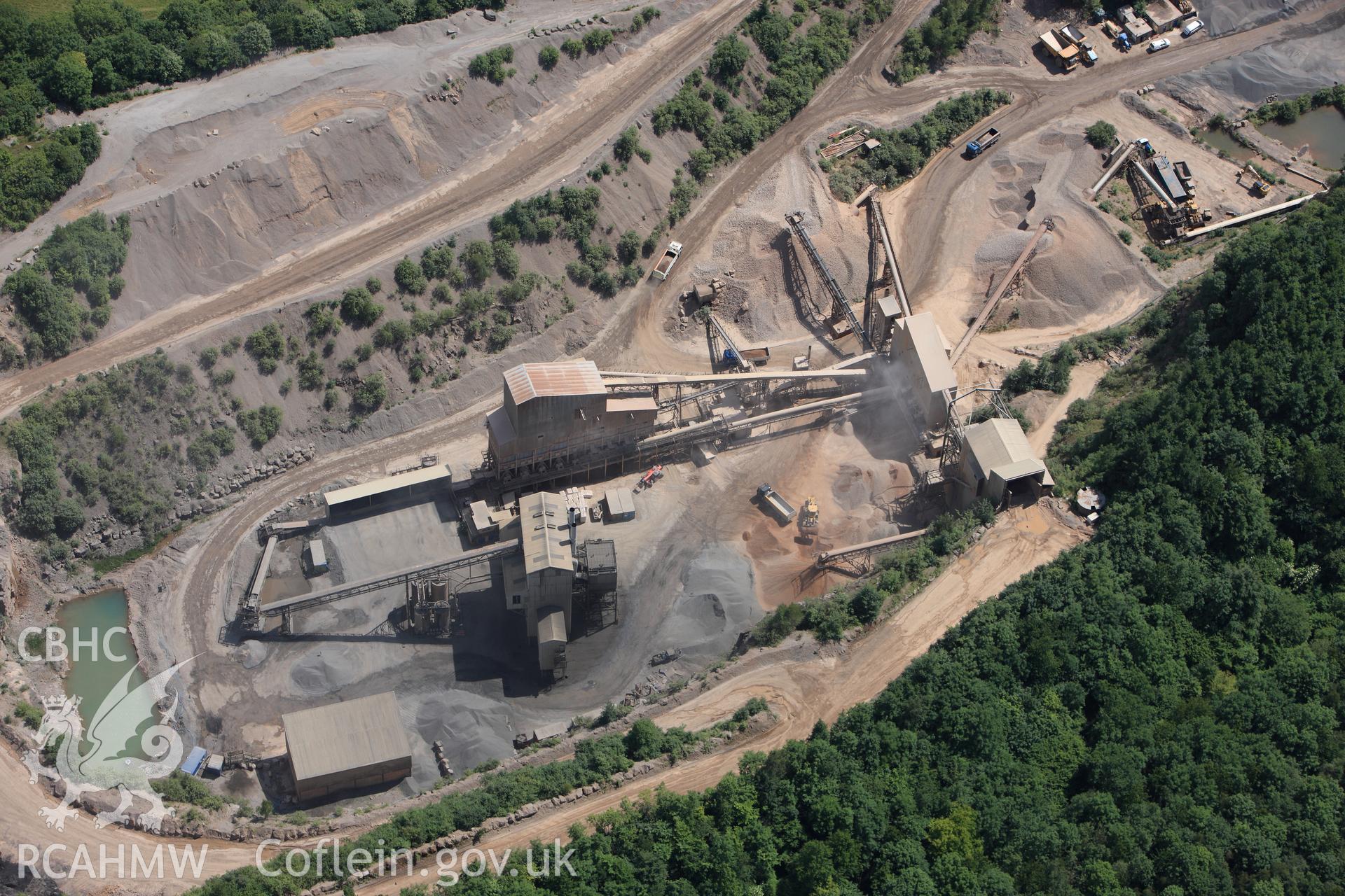 RCAHMW colour oblique photograph of Machen Quarry. Taken by Toby Driver on 21/06/2010.