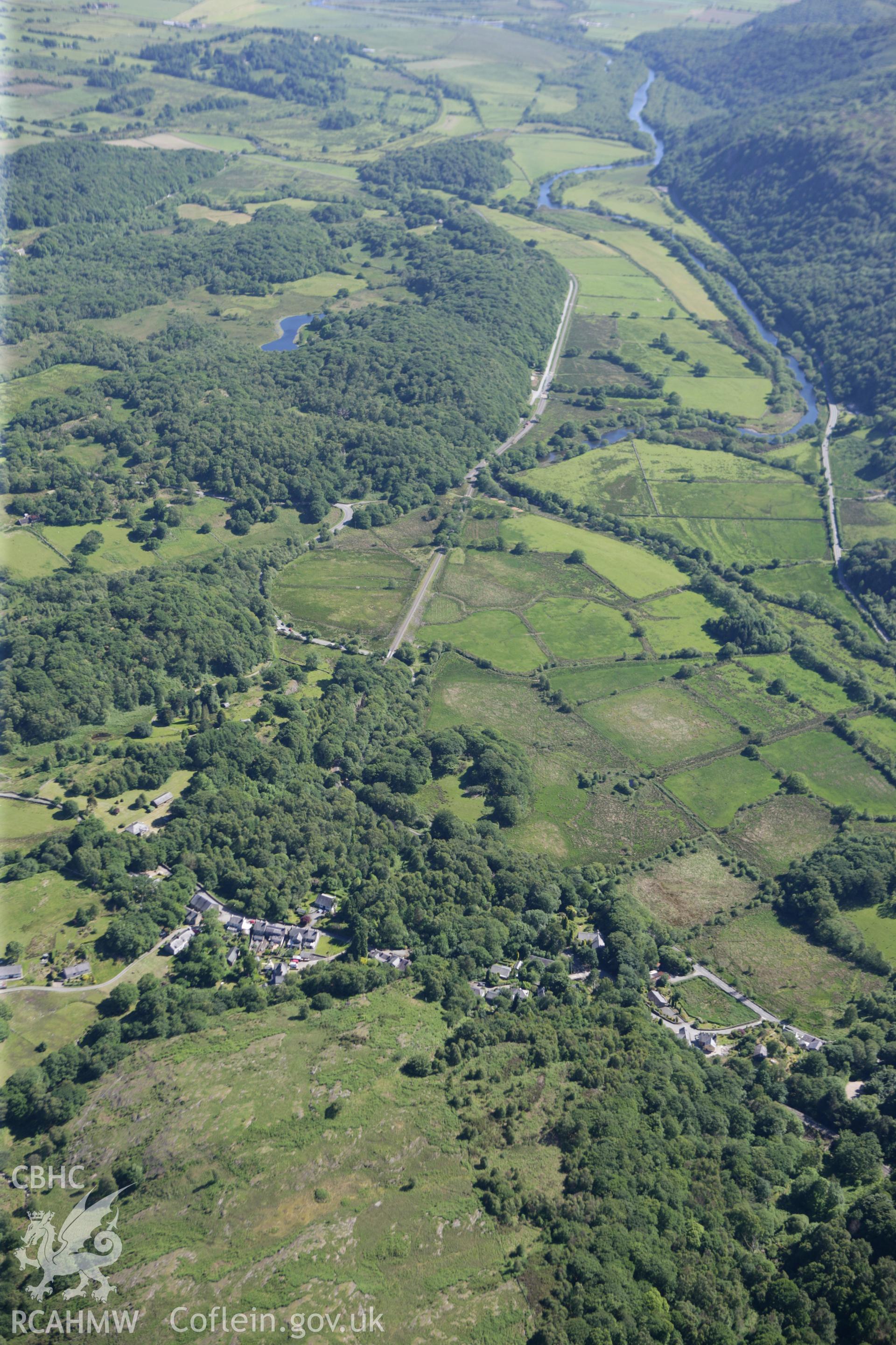 RCAHMW colour oblique photograph of Nantmor village, from the north-east. Taken by Toby Driver on 16/06/2010.