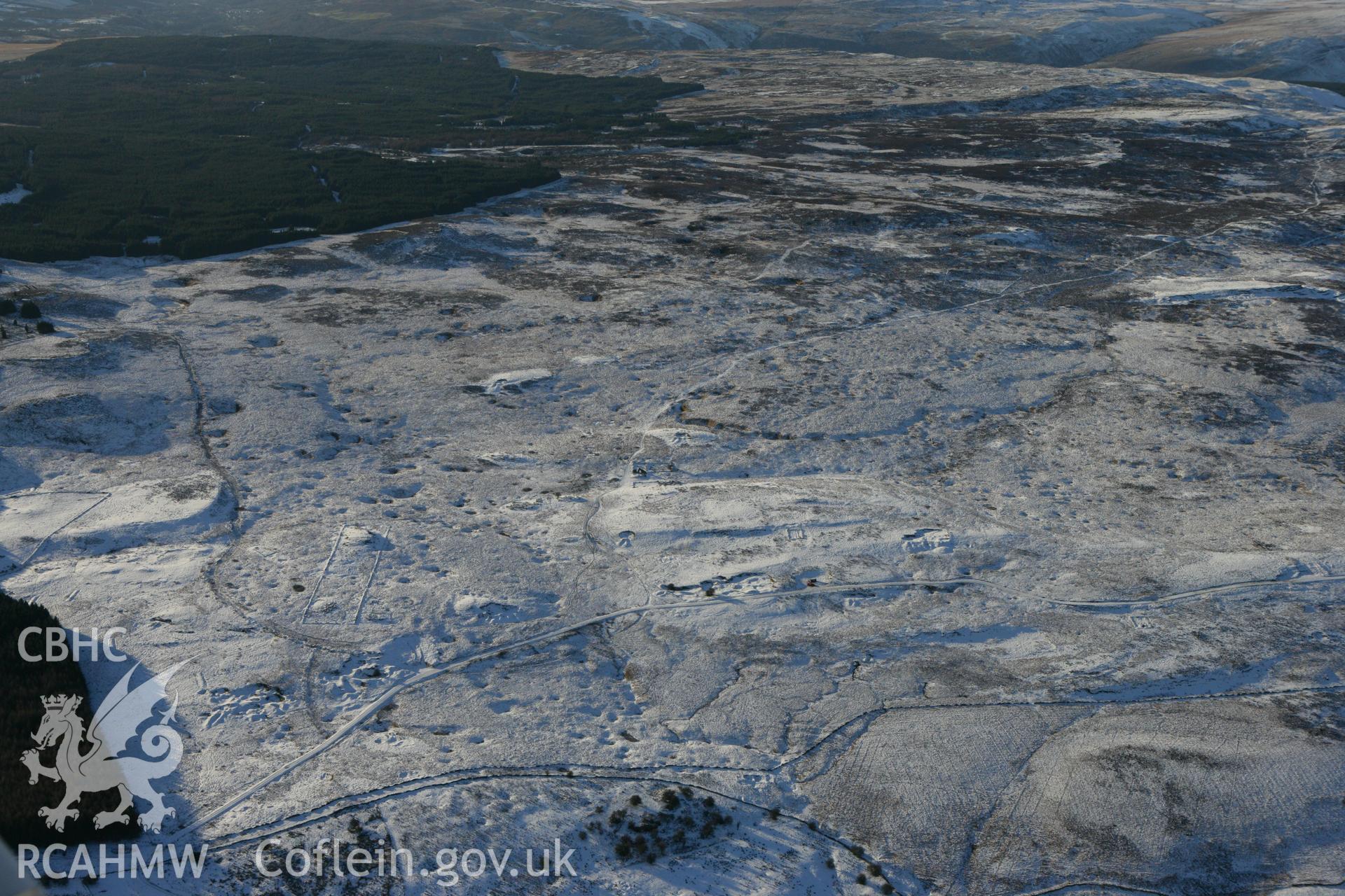 RCAHMW colour oblique photograph of Pant Mawr pillow mounds. Taken by Toby Driver on 08/12/2010.