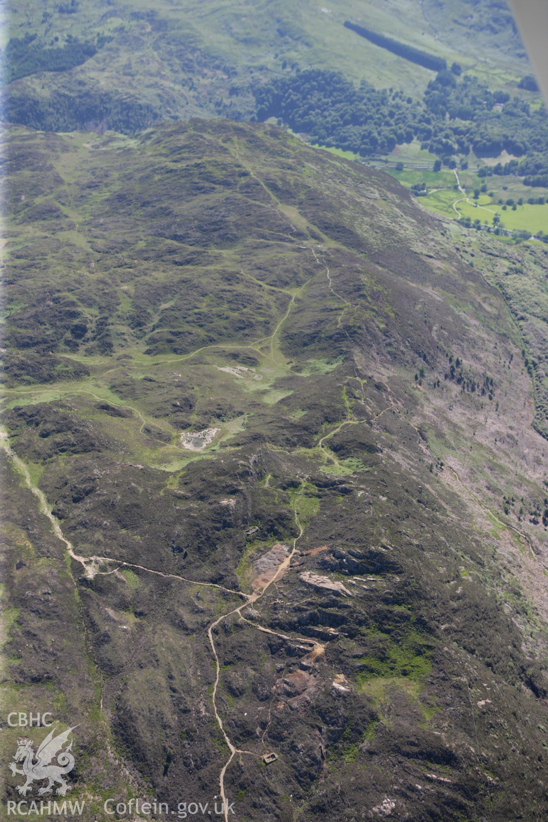 RCAHMW colour oblique photograph of Llwyndu Copper Mines processing area. Taken by Toby Driver on 16/06/2010.
