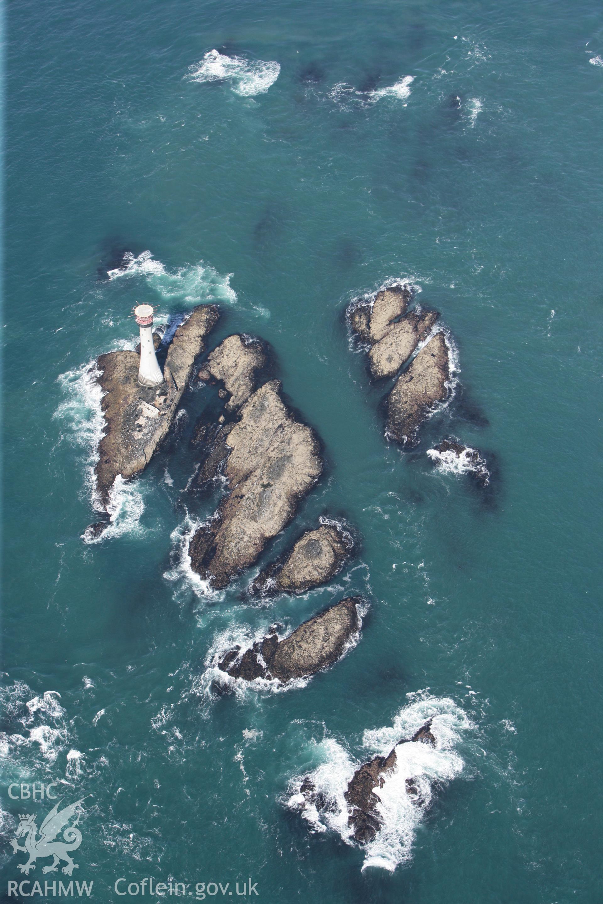 RCAHMW colour oblique photograph of The Smalls, west of Skomer Island. Taken by Toby Driver on 09/09/2010.