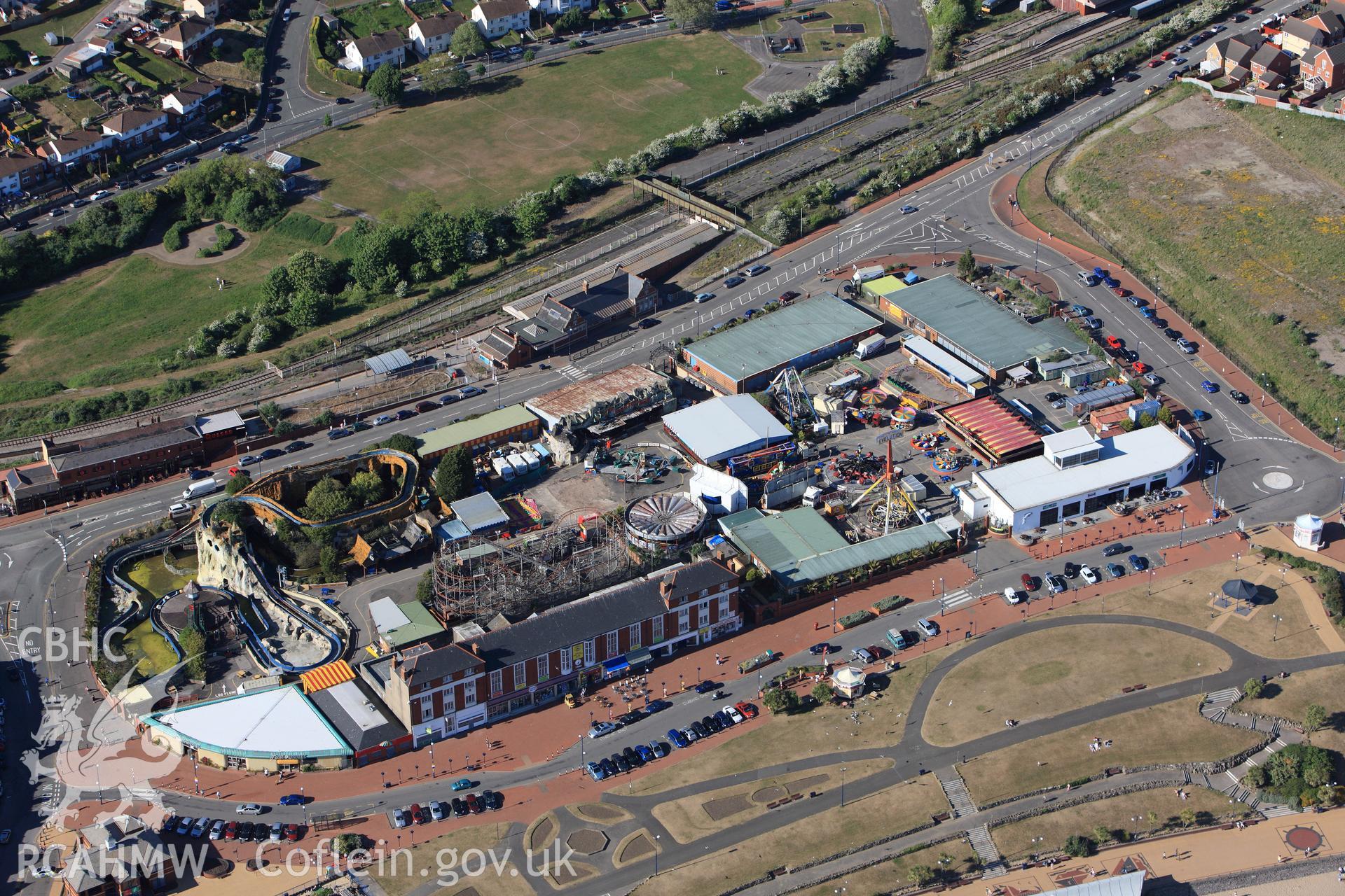 RCAHMW colour oblique photograph of Barry Island Pleasure Park. Taken by Toby Driver on 24/05/2010.