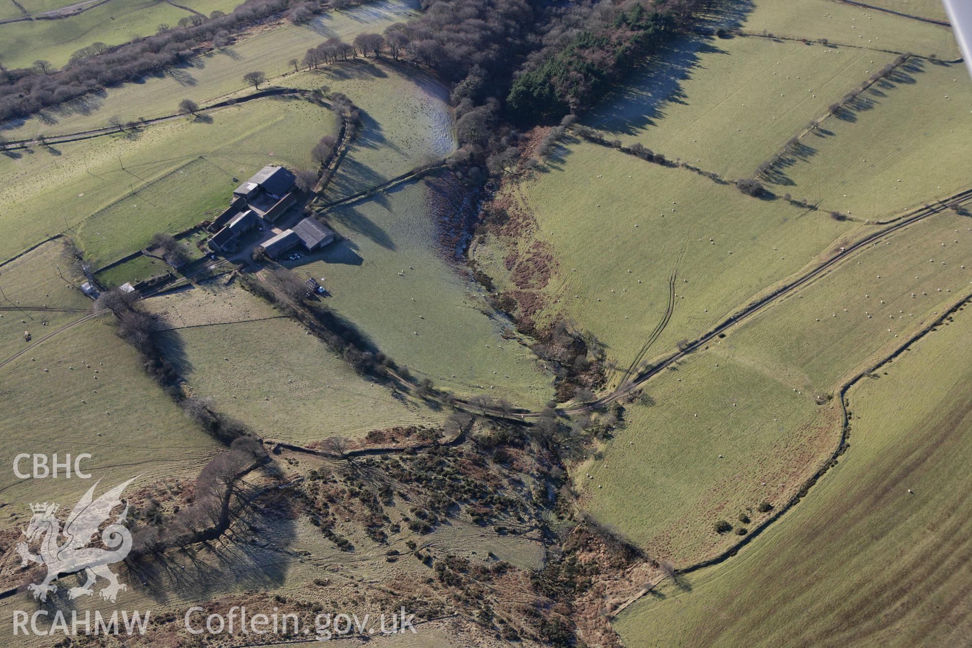 RCAHMW colour oblique photograph of Ton Mawr Hillfort II, Margam. Taken by Toby Driver on 08/12/2010.