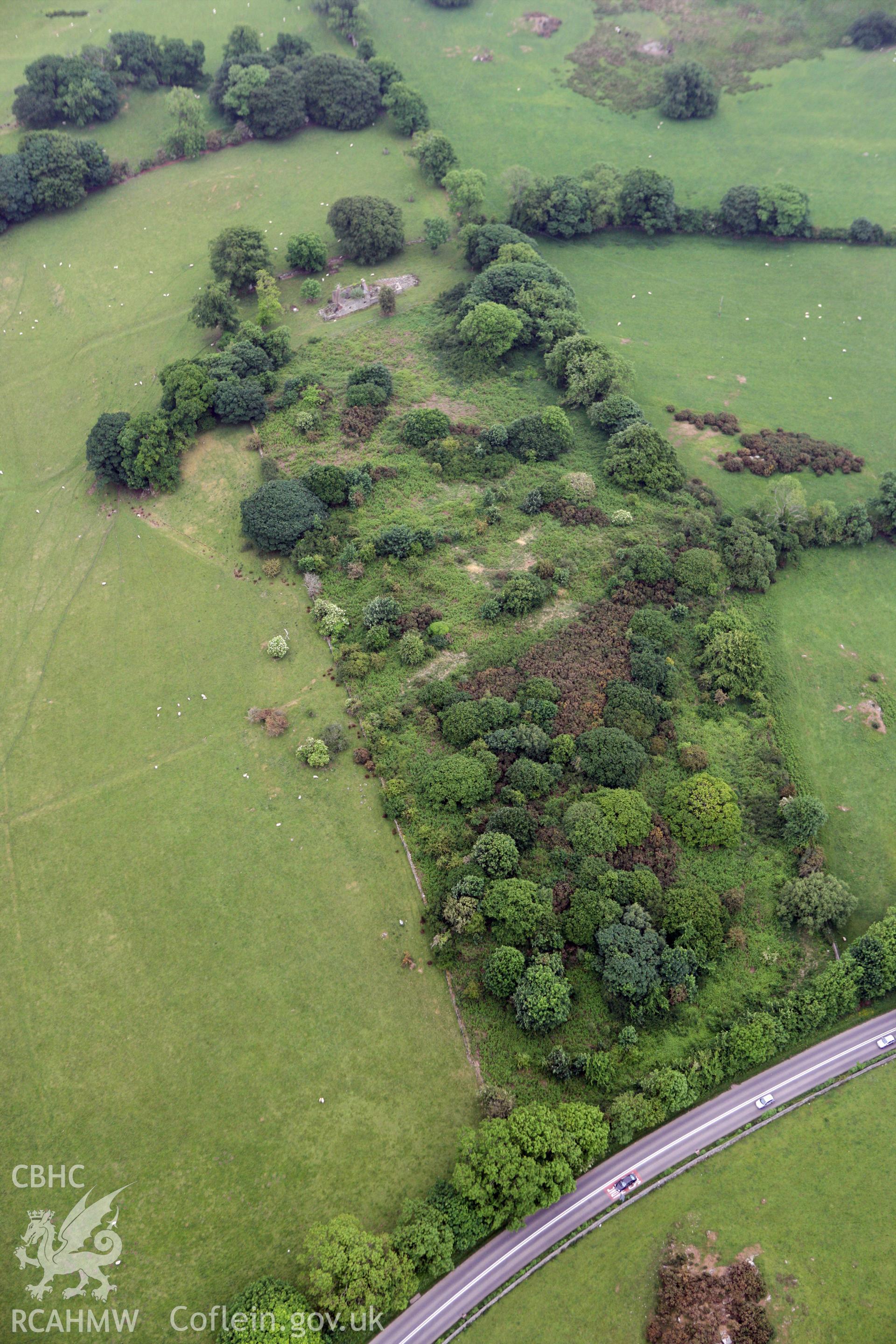 RCAHMW colour oblique photograph of Dinas Cadnant, settlement complex. Taken by Toby Driver on 10/06/2010.