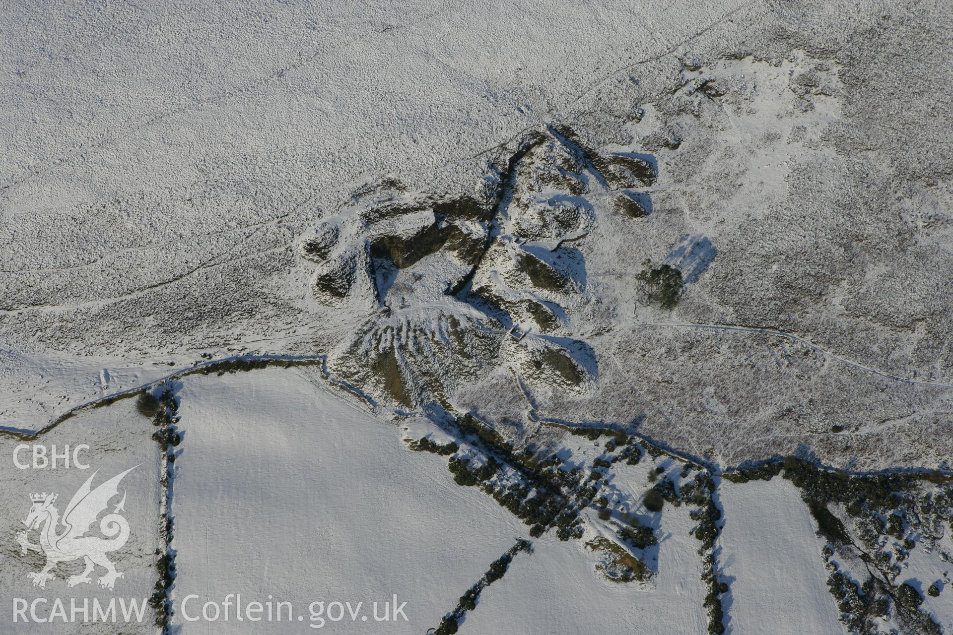 RCAHMW colour oblique photograph of Tyrch quarry. Taken by Toby Driver on 01/12/2010.